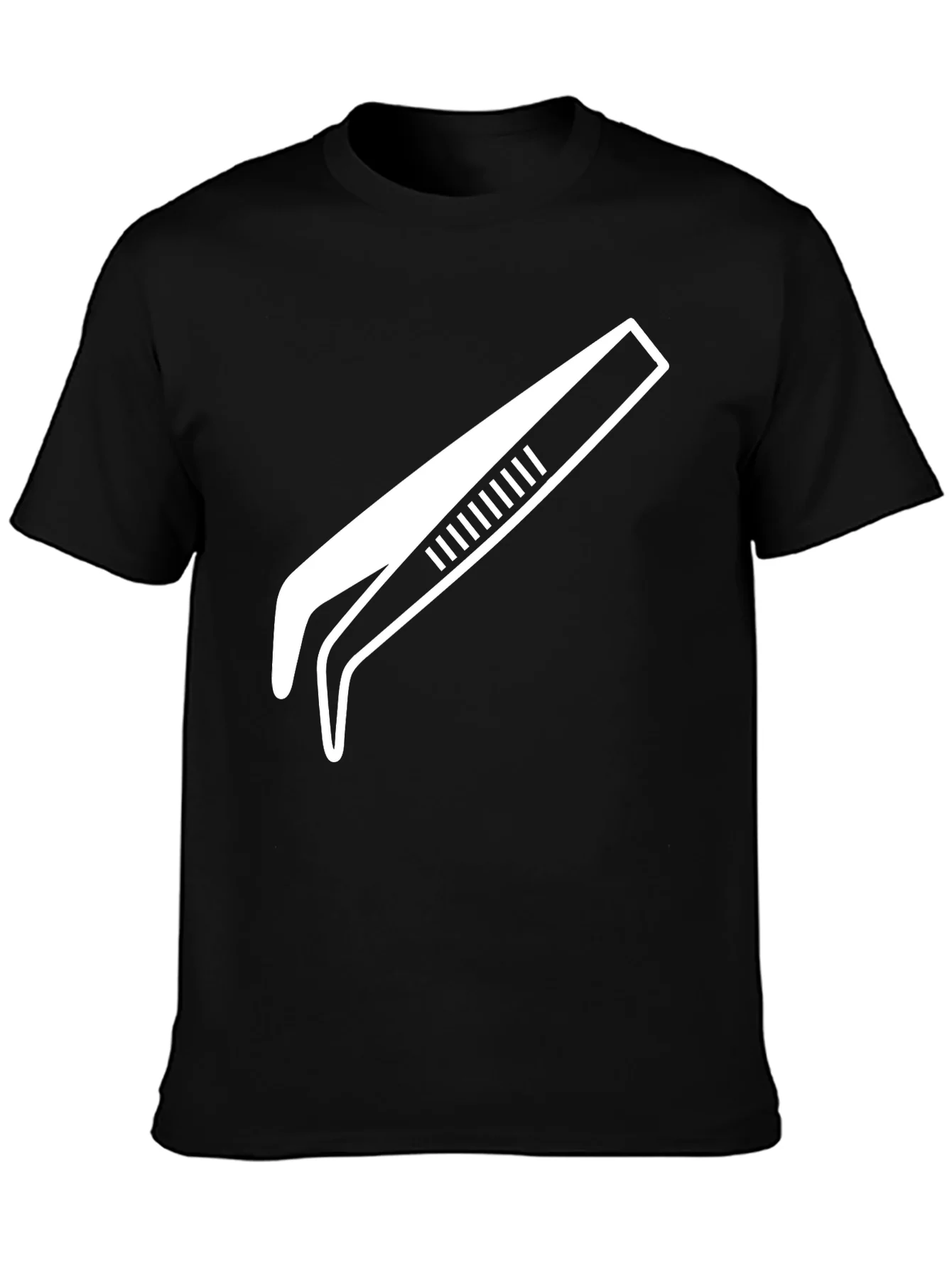 Rebbecca Cool Tweezers Graphic Tee - Black Cotton T-Shirt