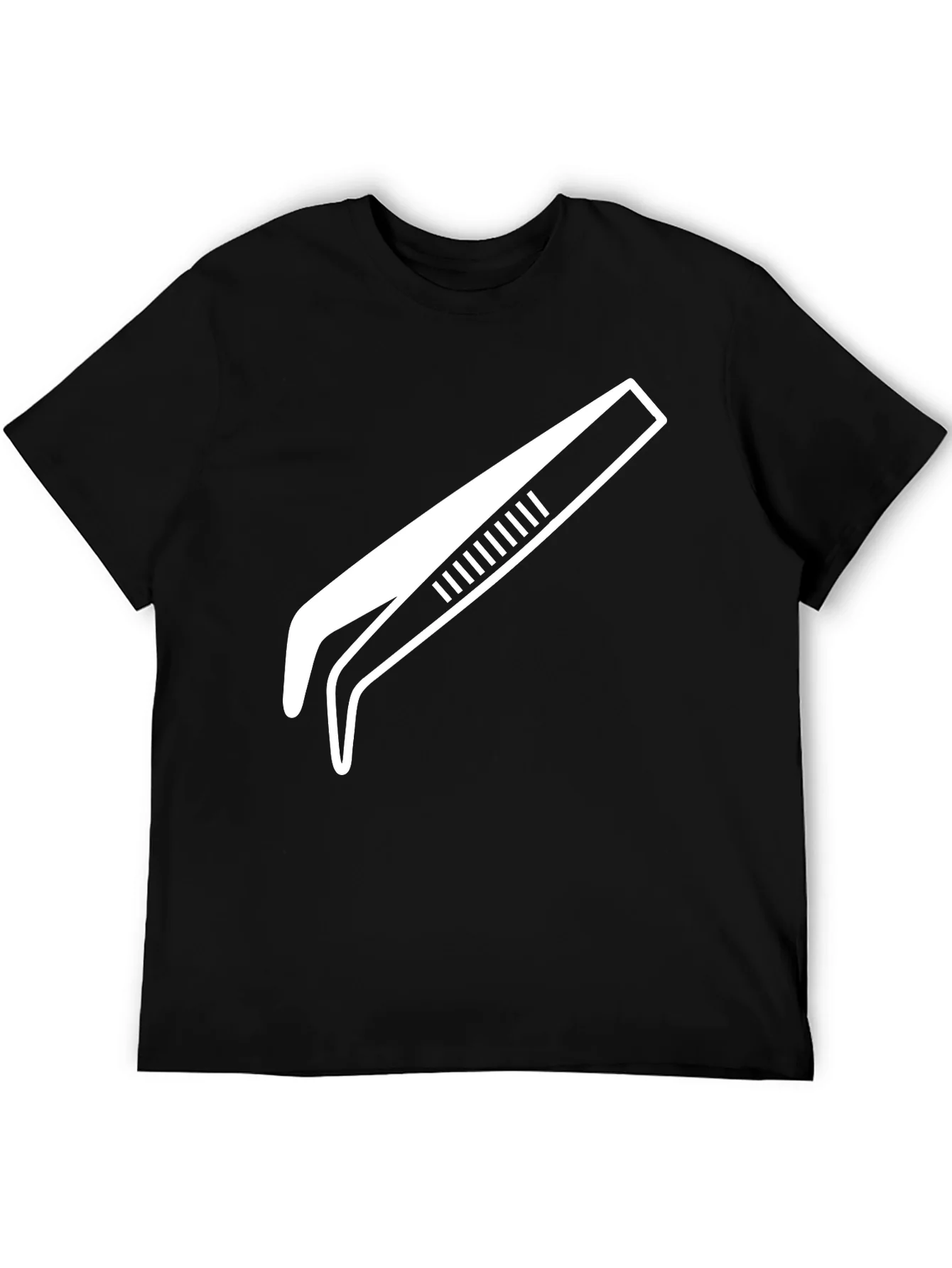 Rebbecca Cool Tweezers Graphic Tee - Black Cotton T-Shirt