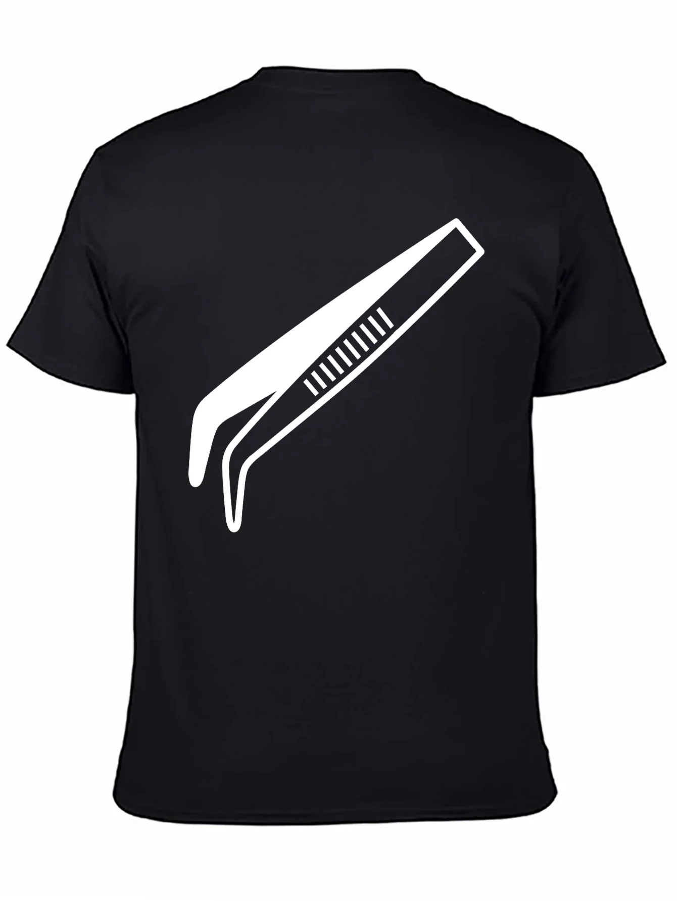 Rebbecca Cool Tweezers Graphic Tee - Black Cotton T-Shirt