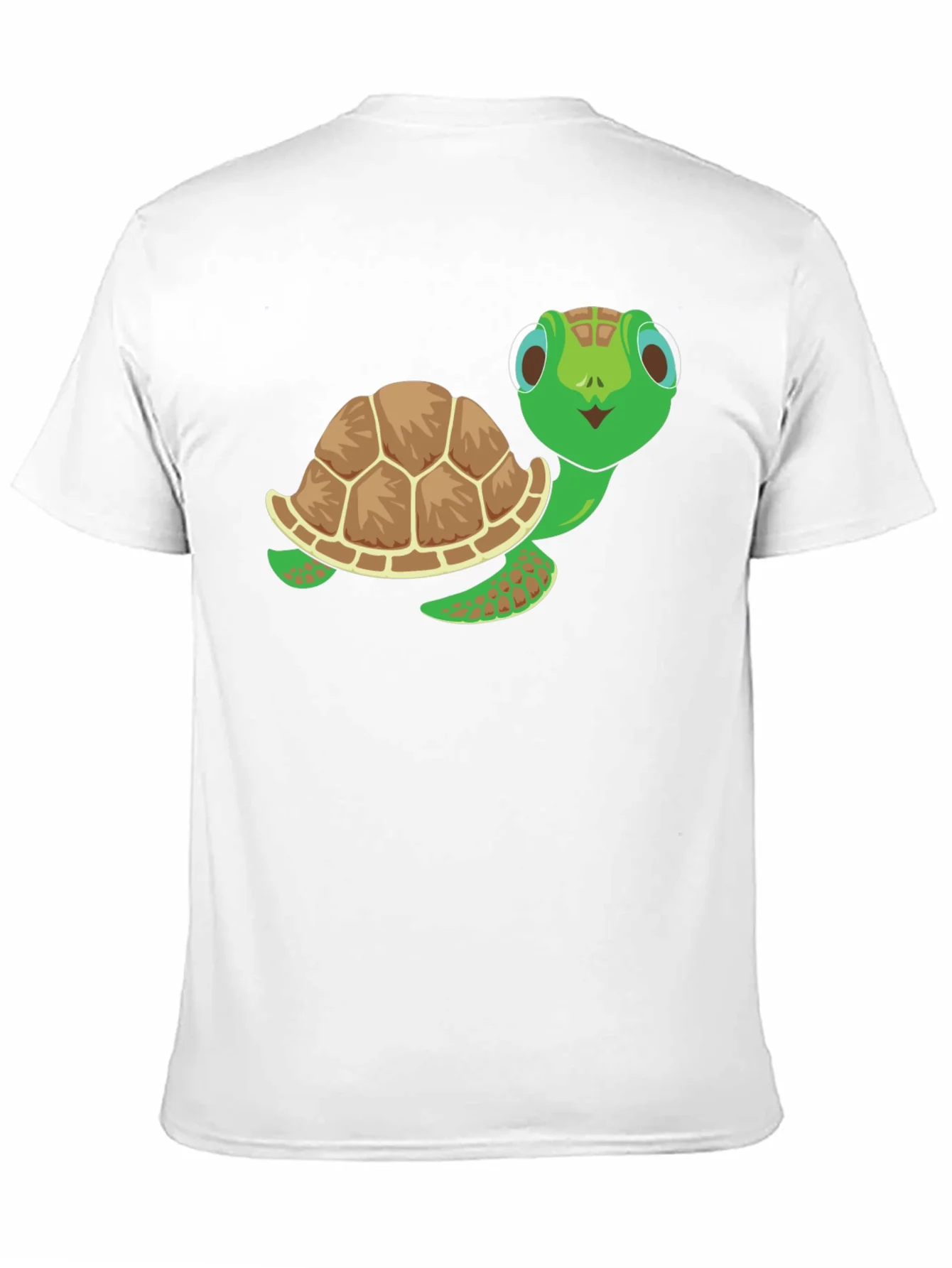 Camiseta Negra con Dise?o de Tortuga Amigable