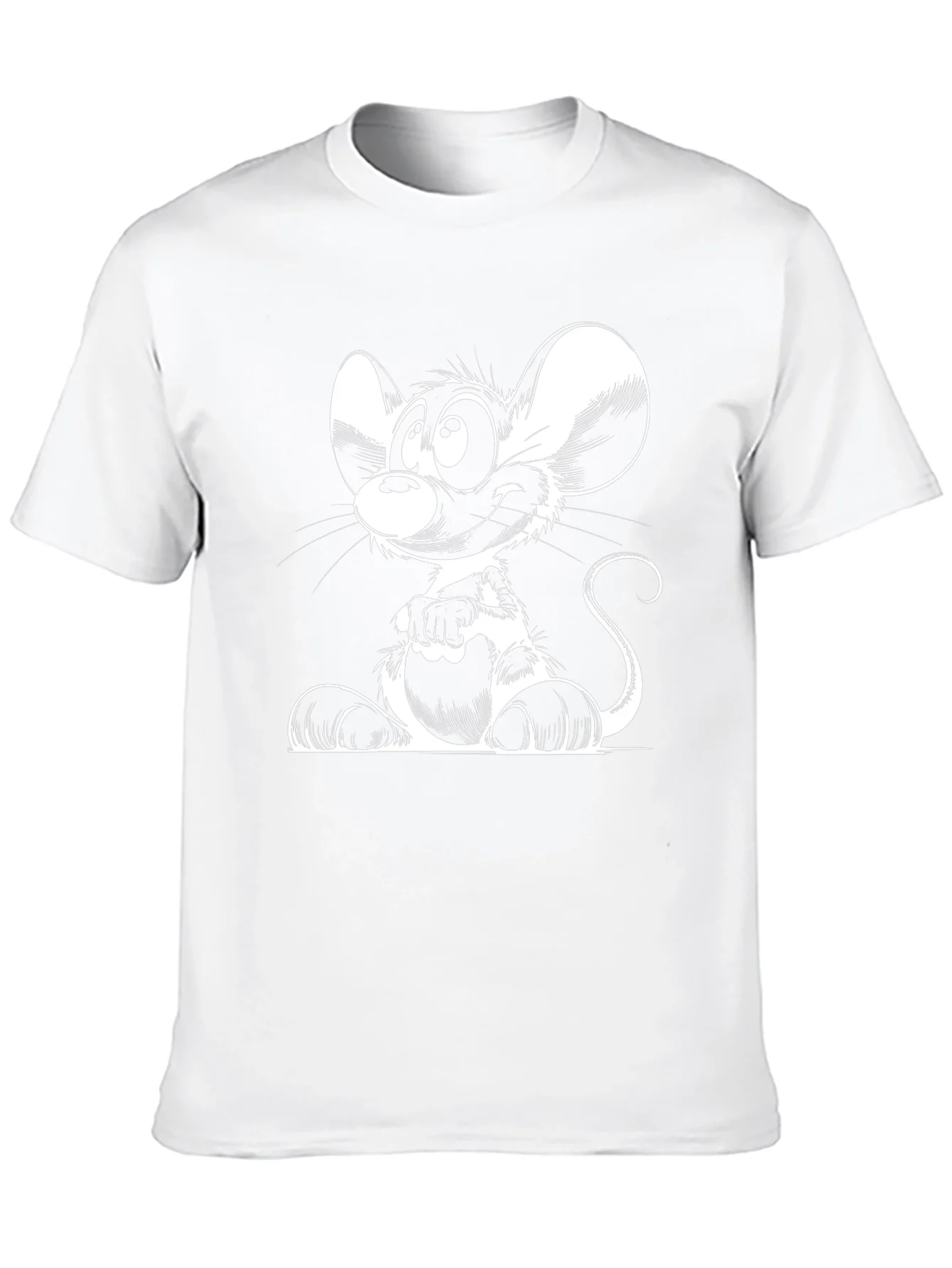Rebbecca Cartoon Mouse Graphic Black T-Shirt