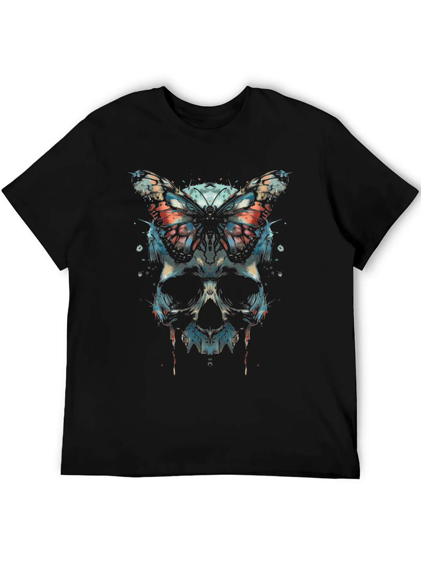 Rebbecca Skull Butterfly Graphic Tee - Edgy Fashion