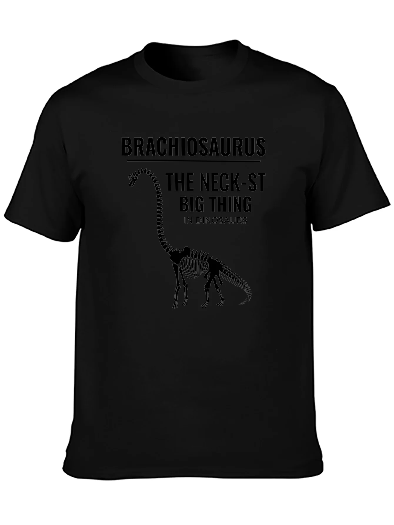 Camiseta Negra Brachiosaurus The Neck-st Big Thing