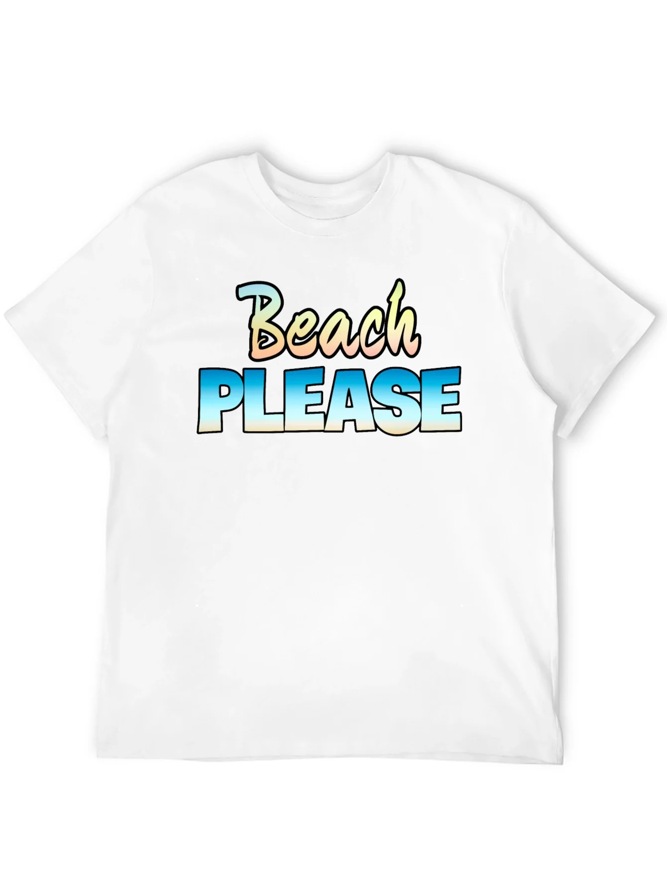 Camiseta Negra Beach Please Casual