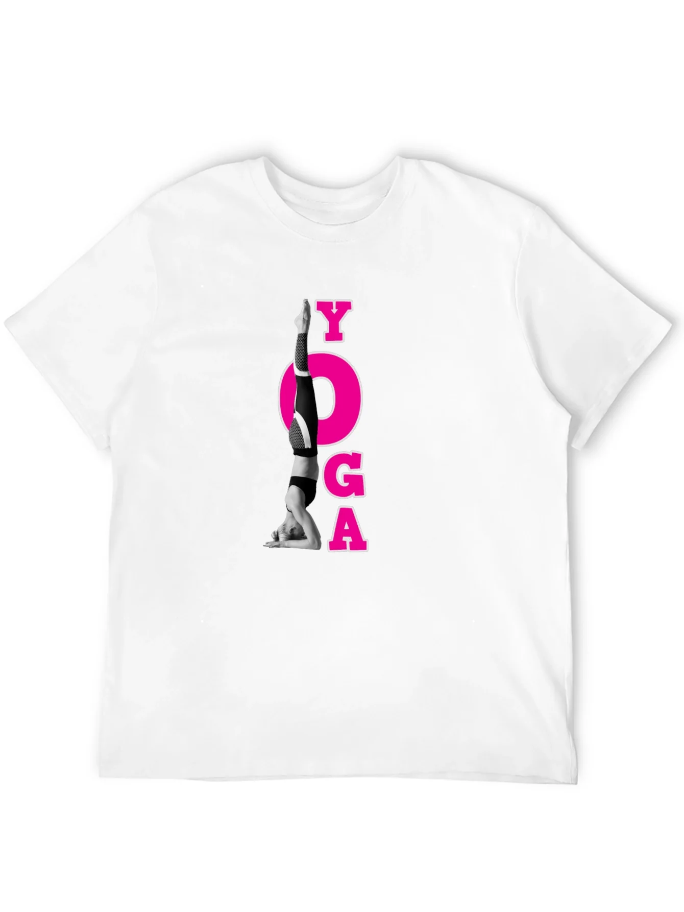 Camiseta Negra con Dise?o de Yoga