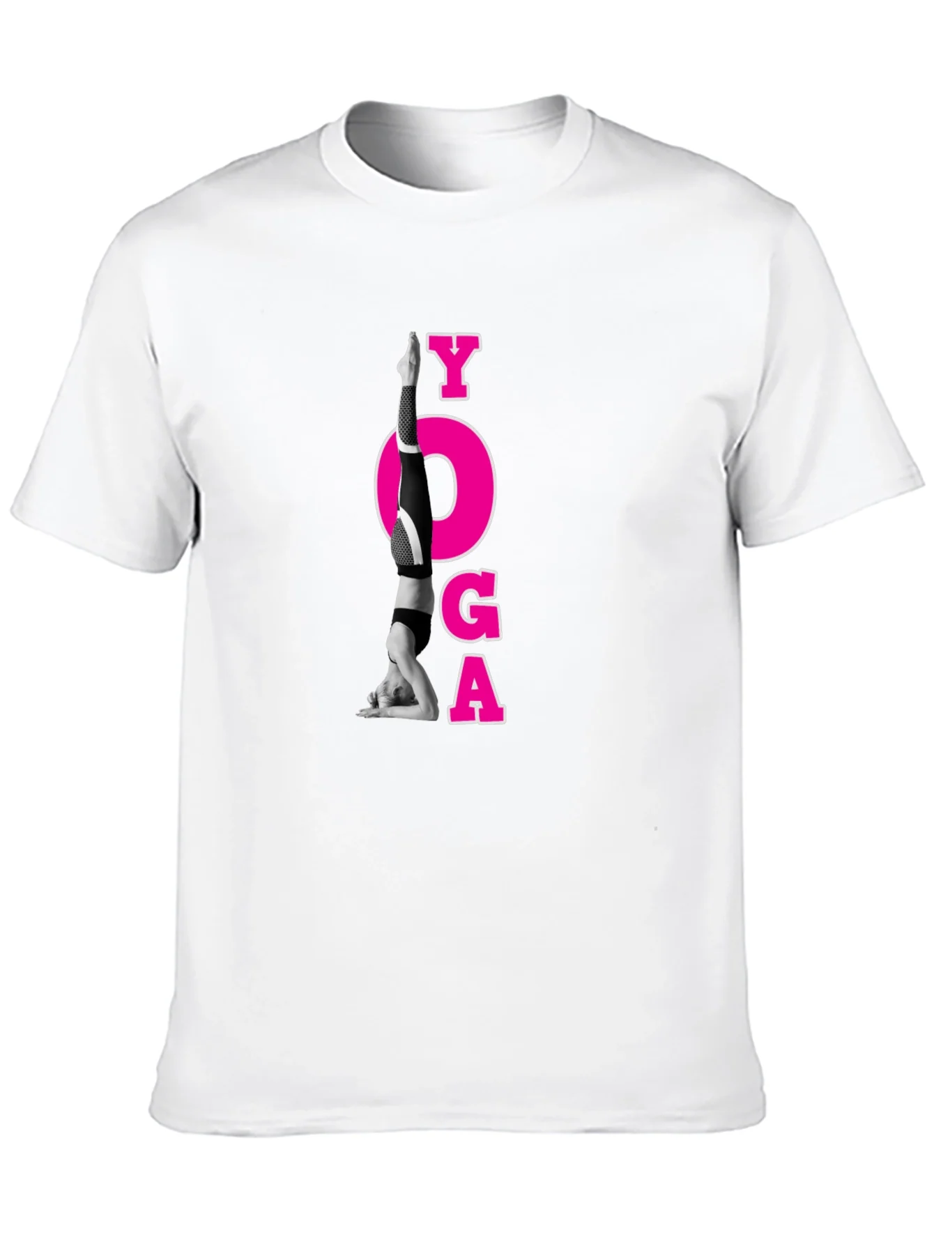 Camiseta Negra con Dise?o de Yoga