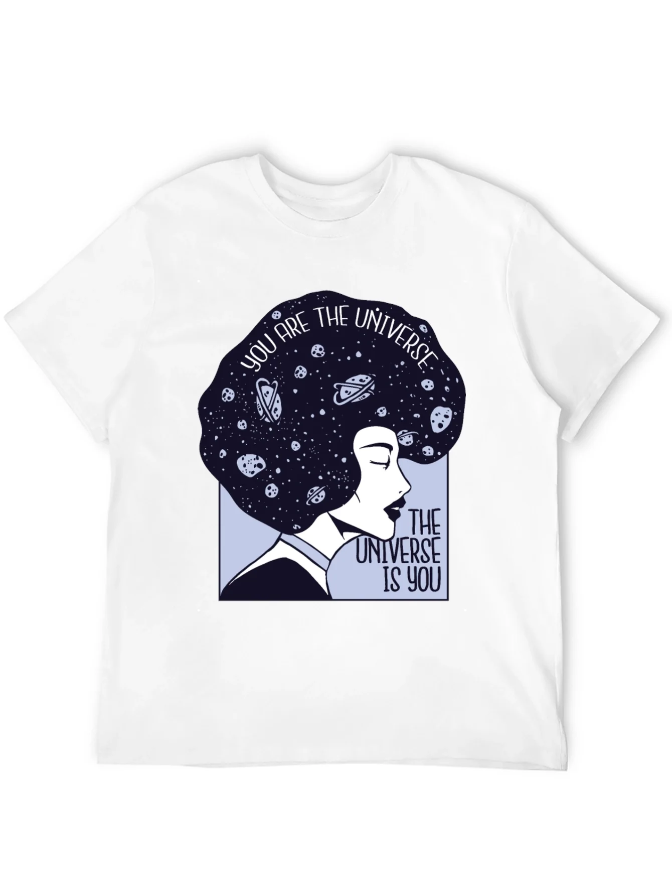 Camiseta Negra con Dise?o Universo Eres T¨²