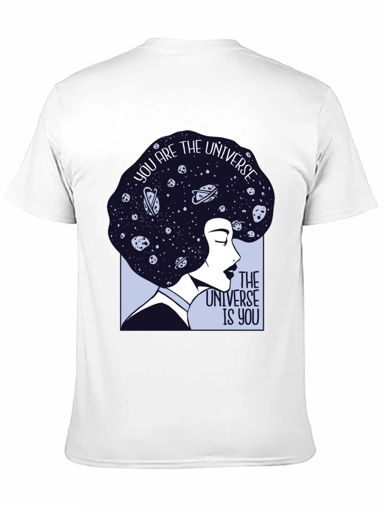 Camiseta Negra con Dise?o Universo Eres T¨²