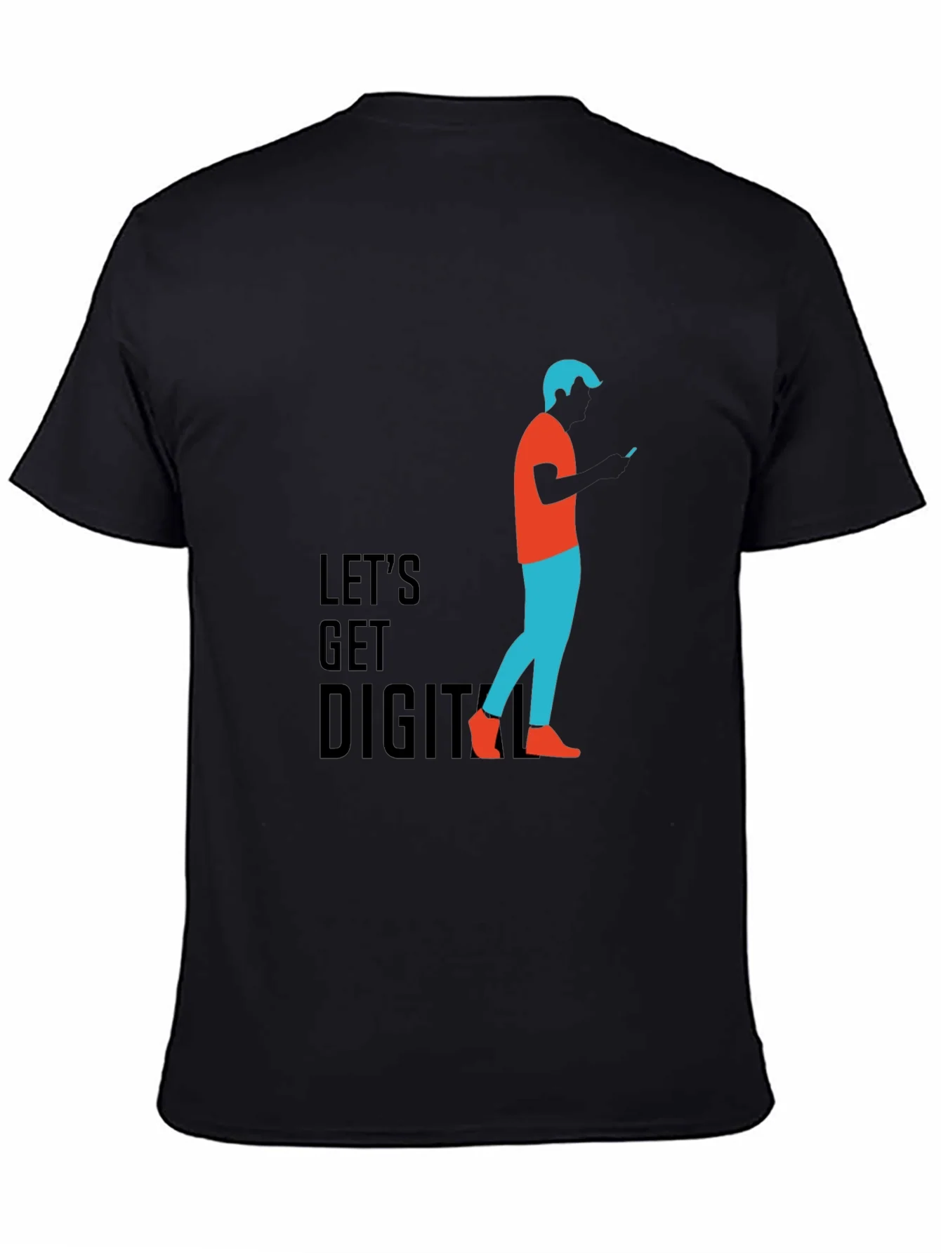 Camiseta Negra Digital para Hombre