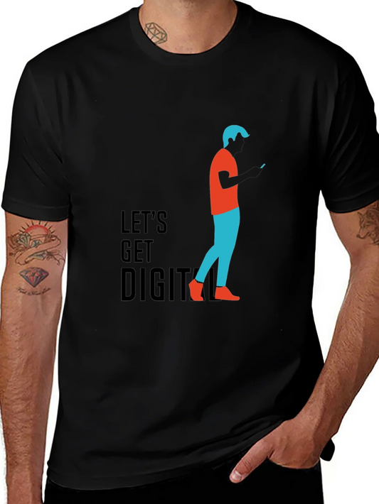 Camiseta Negra Digital para Hombre