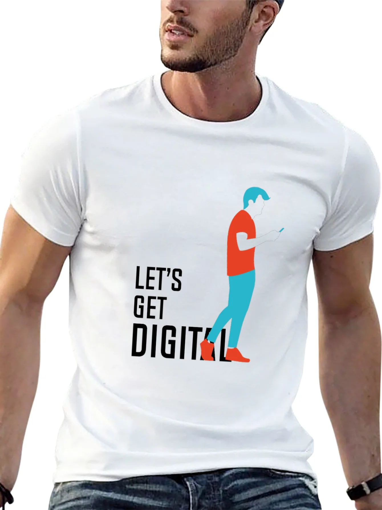 Camiseta Negra Digital para Hombre