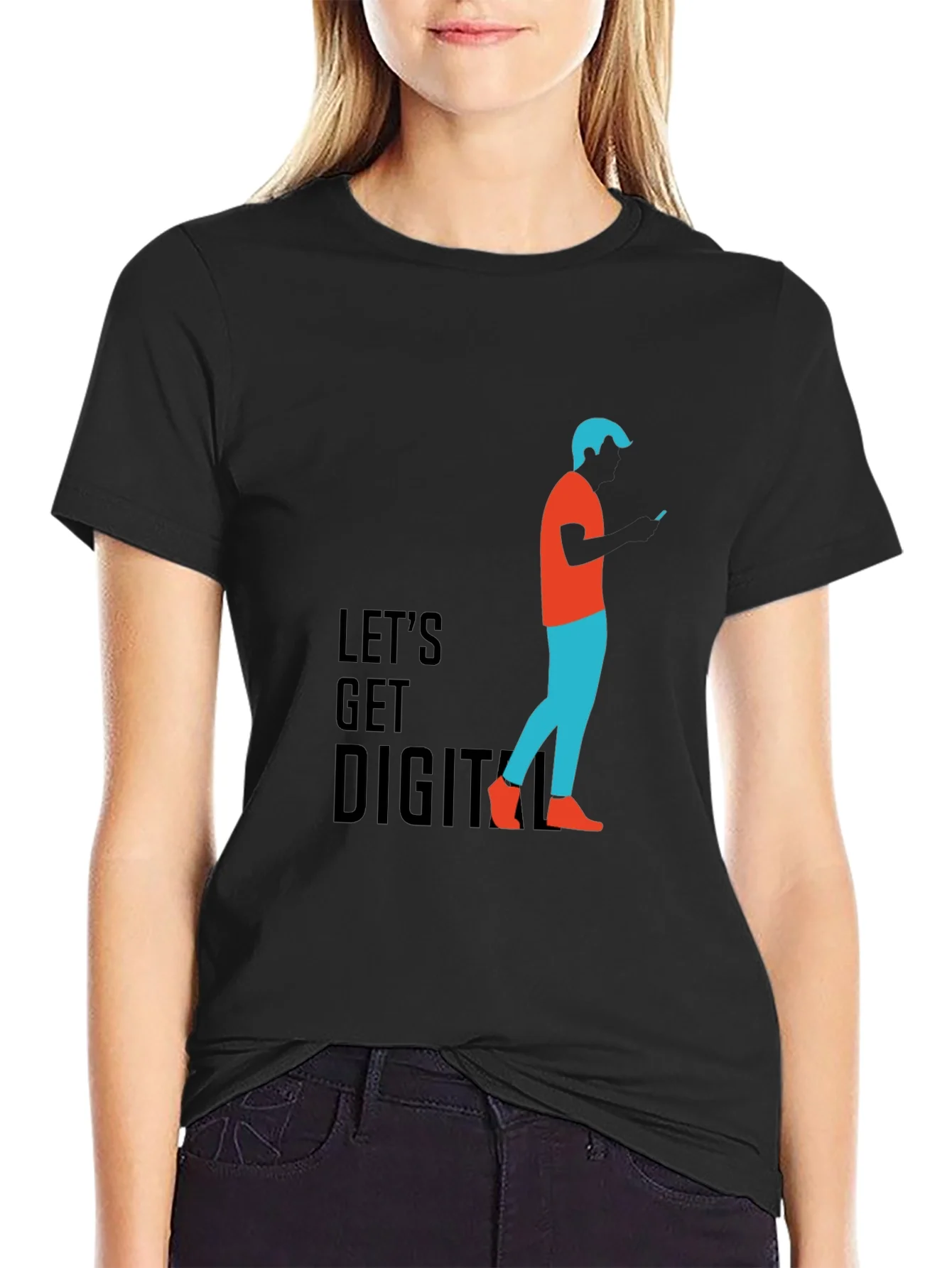 Camiseta Negra Digital para Hombre