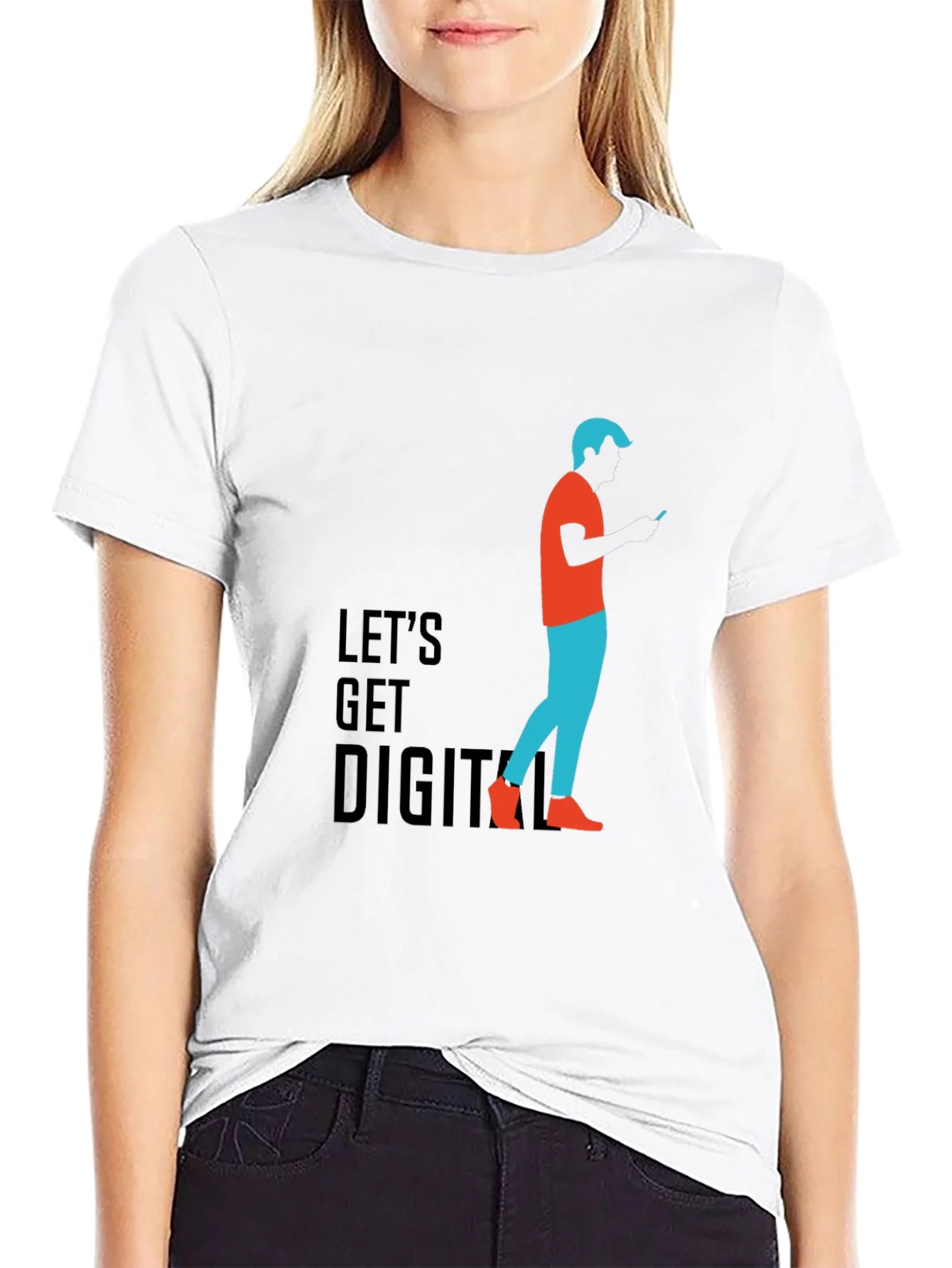 Camiseta Negra Digital para Hombre
