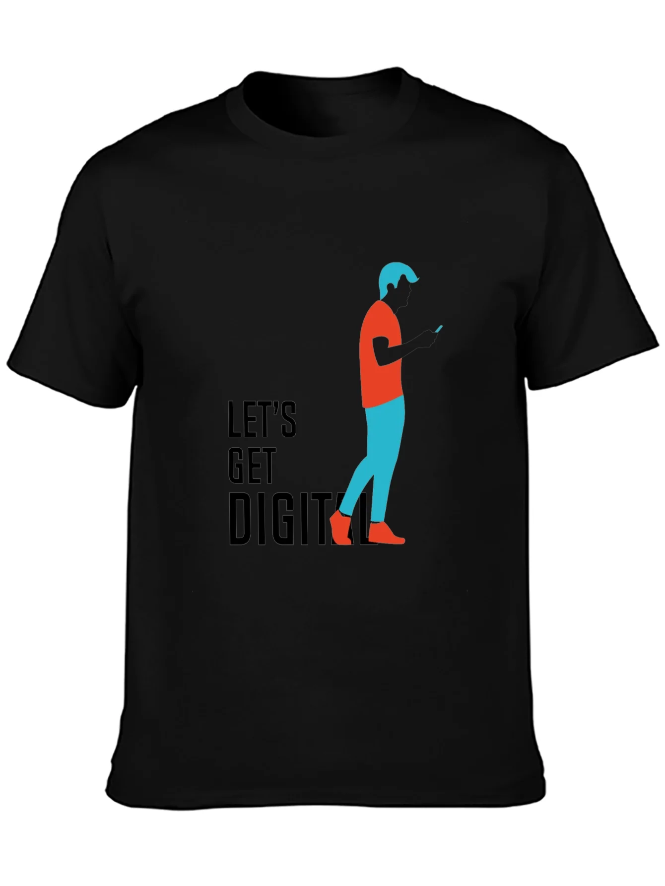 Camiseta Negra Digital para Hombre