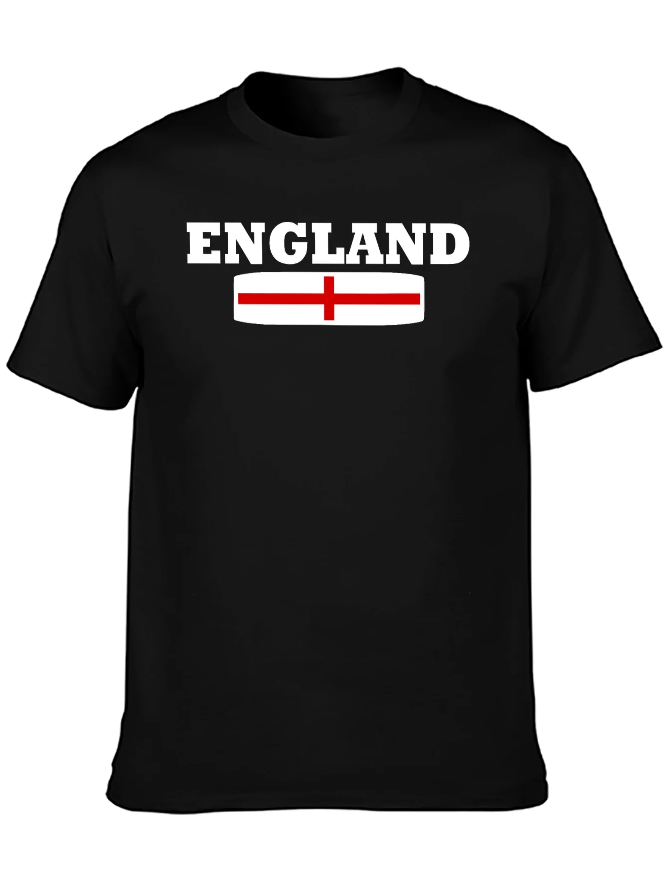 Camiseta Negra Inglaterra Bandera Inglesa Hombre