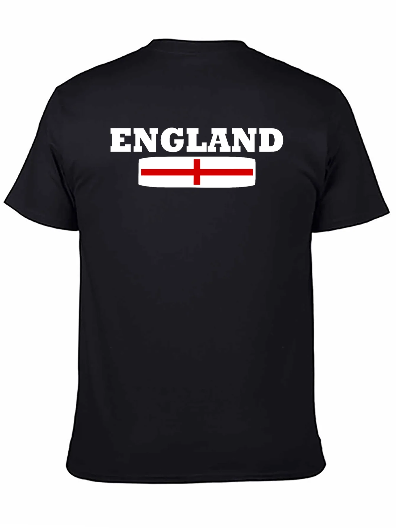 Camiseta Negra Inglaterra Bandera Inglesa Hombre