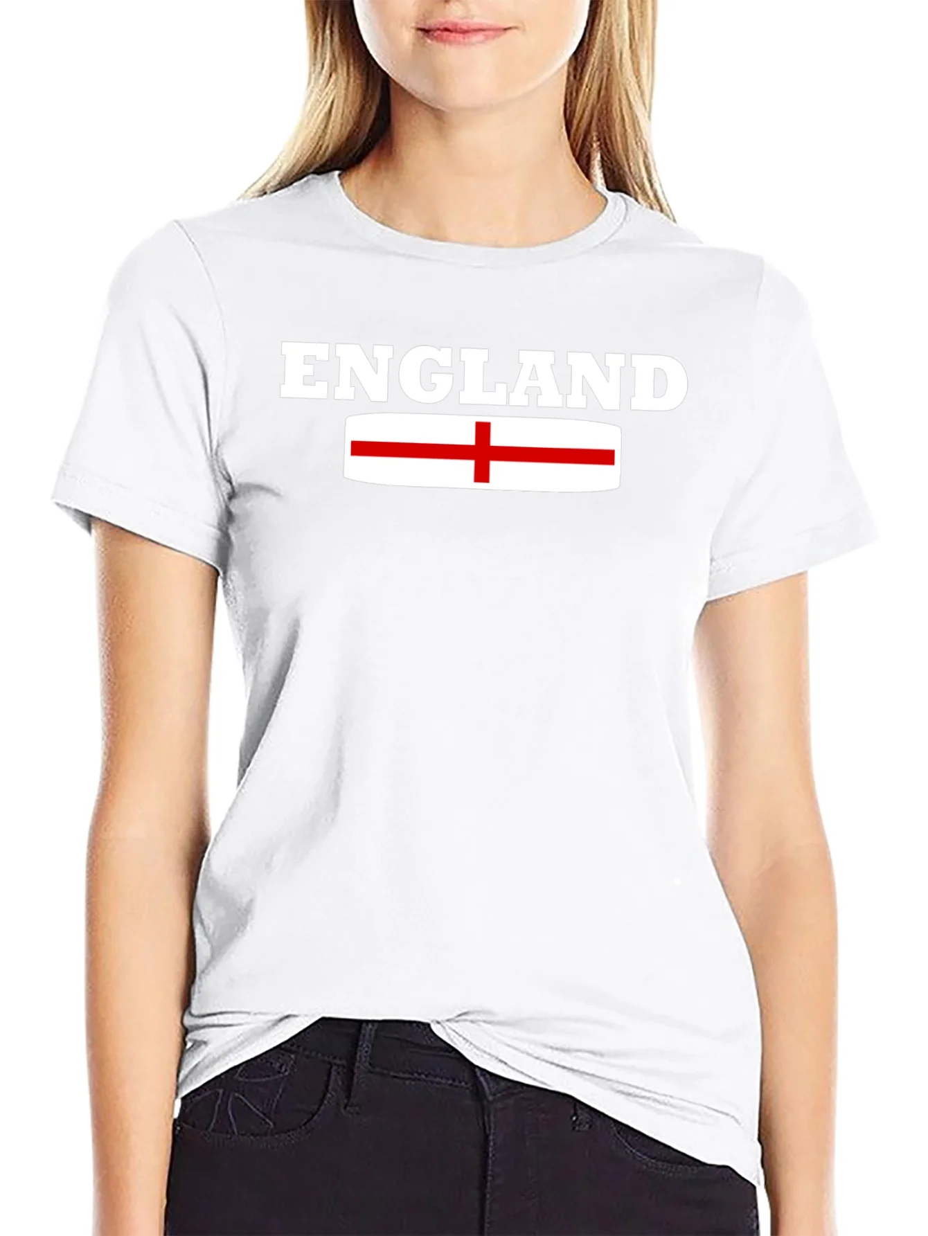 Camiseta Negra Inglaterra Bandera Inglesa Hombre