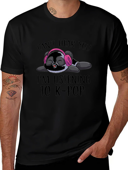 Rebbecca Cant Hear You K-Pop Panda T-Shirt