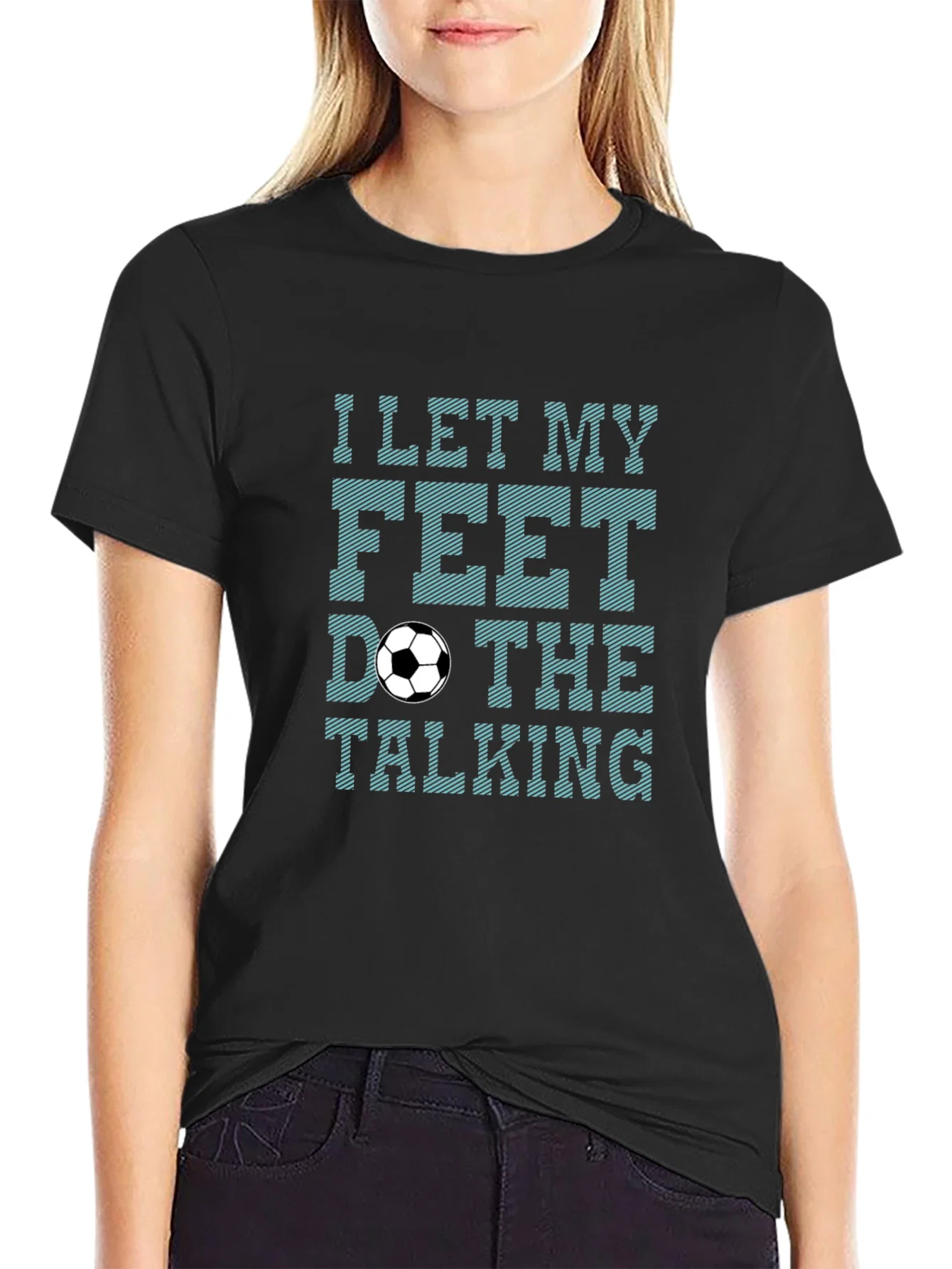 Rebbecca Soccer Feet Talking Graphic T-Shirt