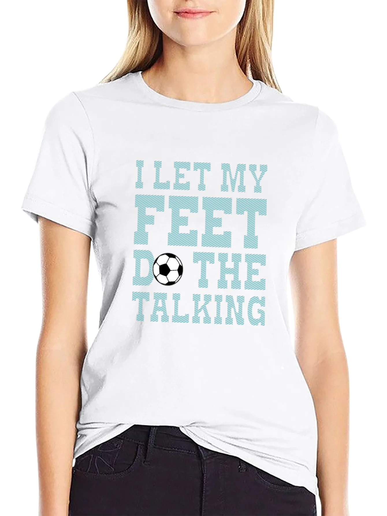 Rebbecca Soccer Feet Talking Graphic T-Shirt