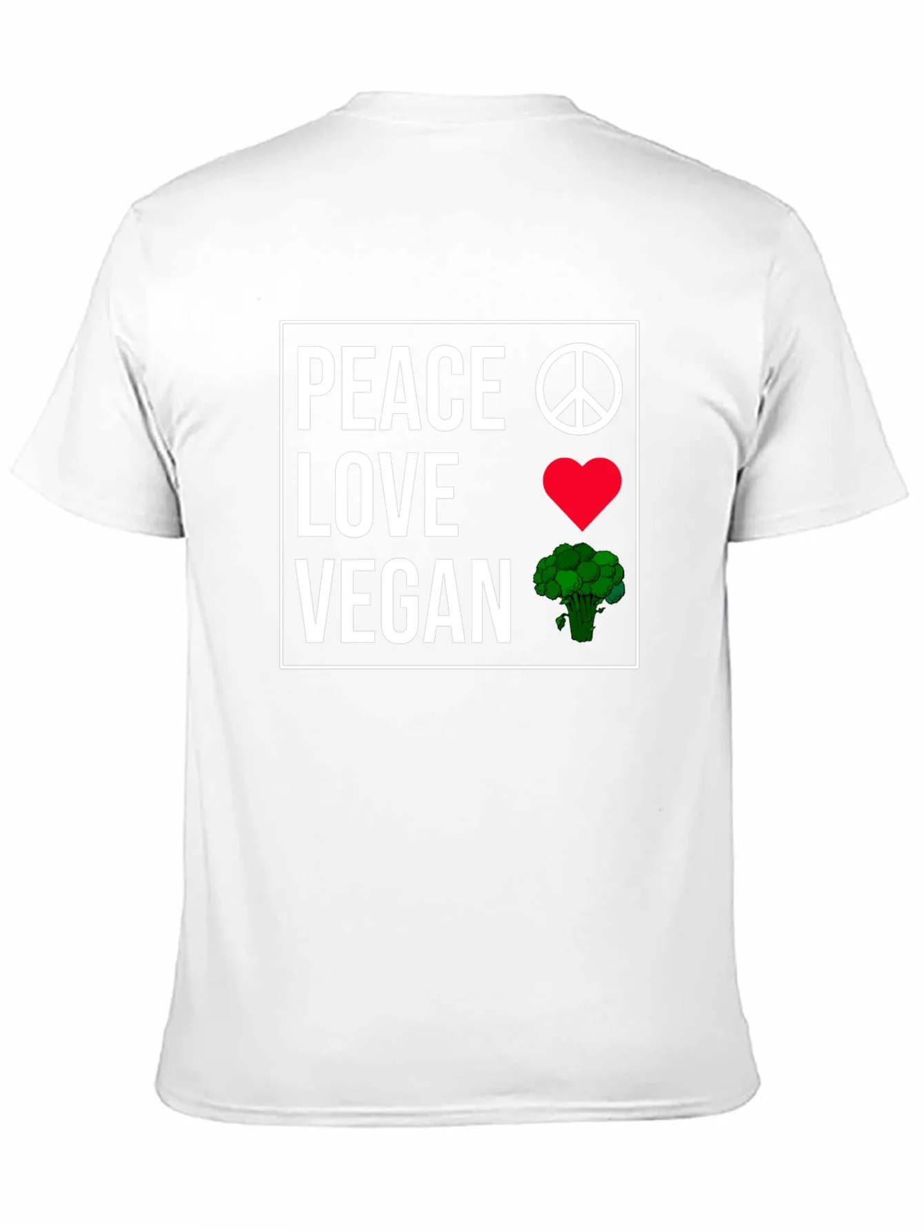 Camiseta Vegana: Paz Amor y Br¨®coli