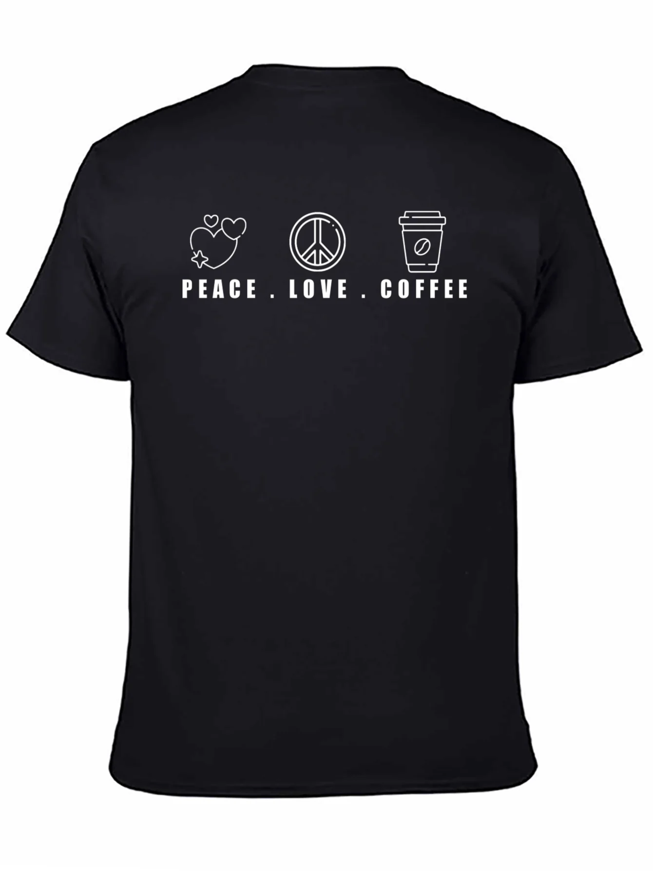 Rebbecca Peace Love Coffee Graphic Tee - Black