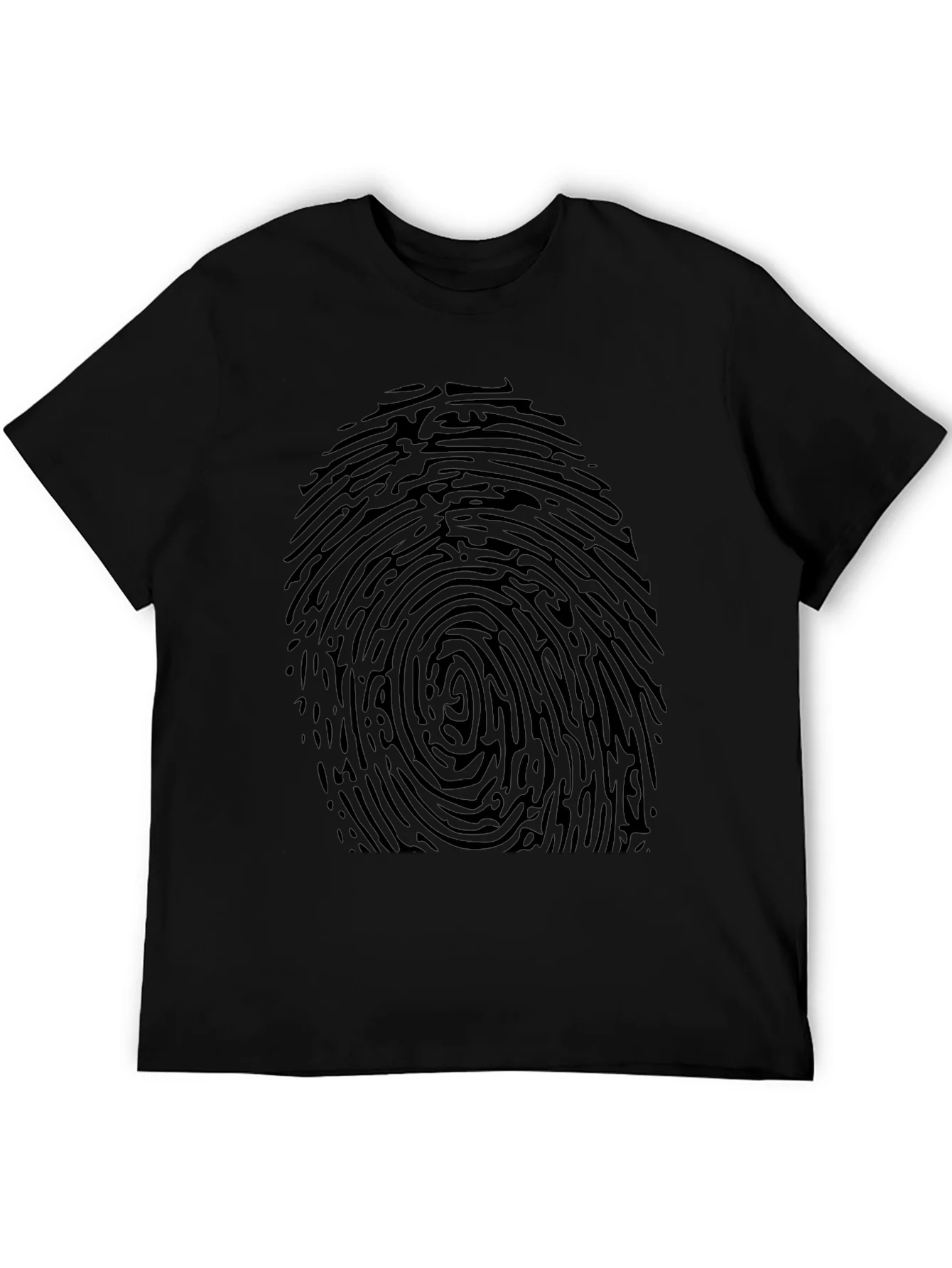 Rebbecca Fingerprint Graphic Tee - Black Novelty T-Shirt