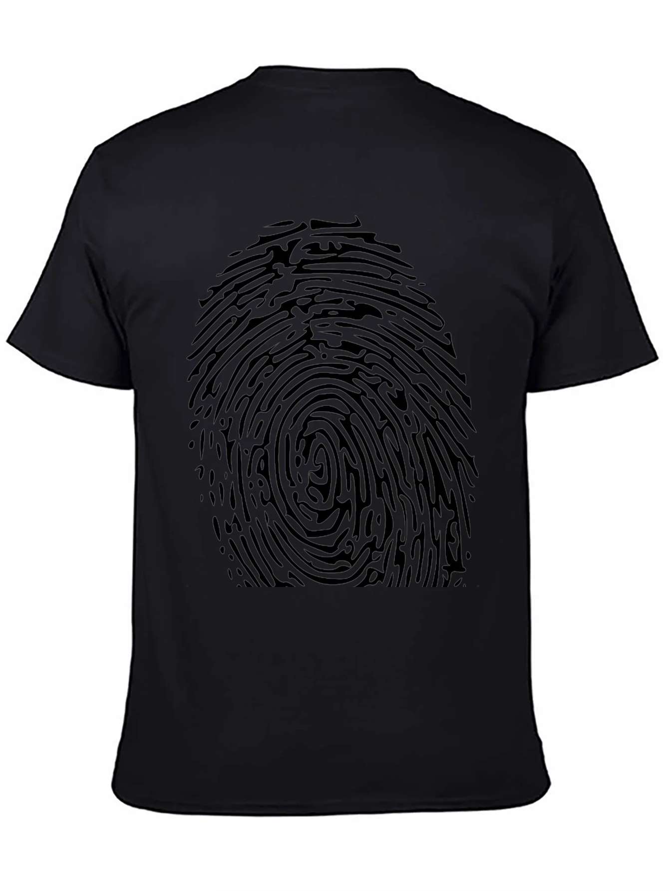 Rebbecca Fingerprint Graphic Tee - Black Novelty T-Shirt