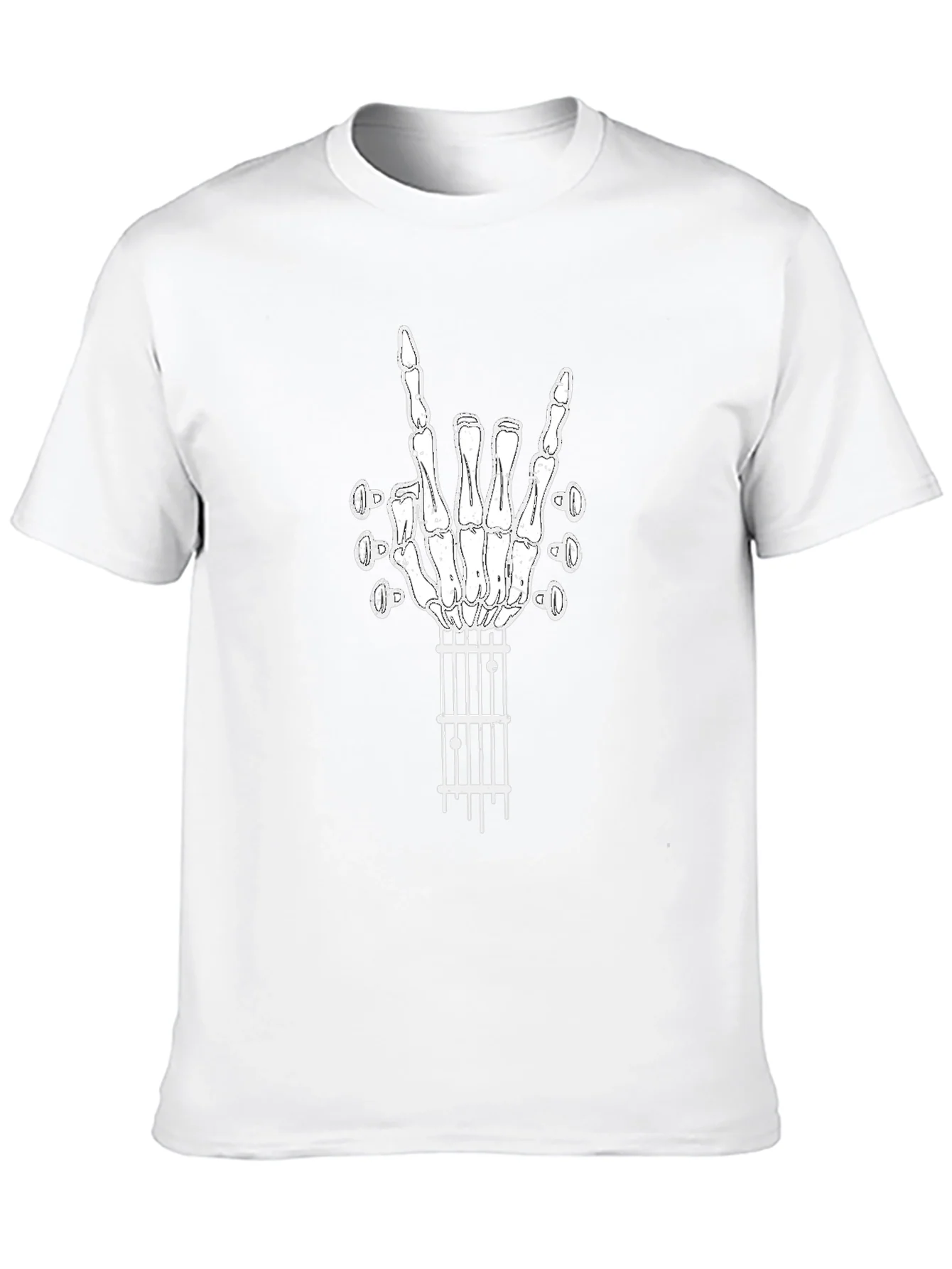 Rebbecca Rock On Guitar Skeleton Hand T-Shirt