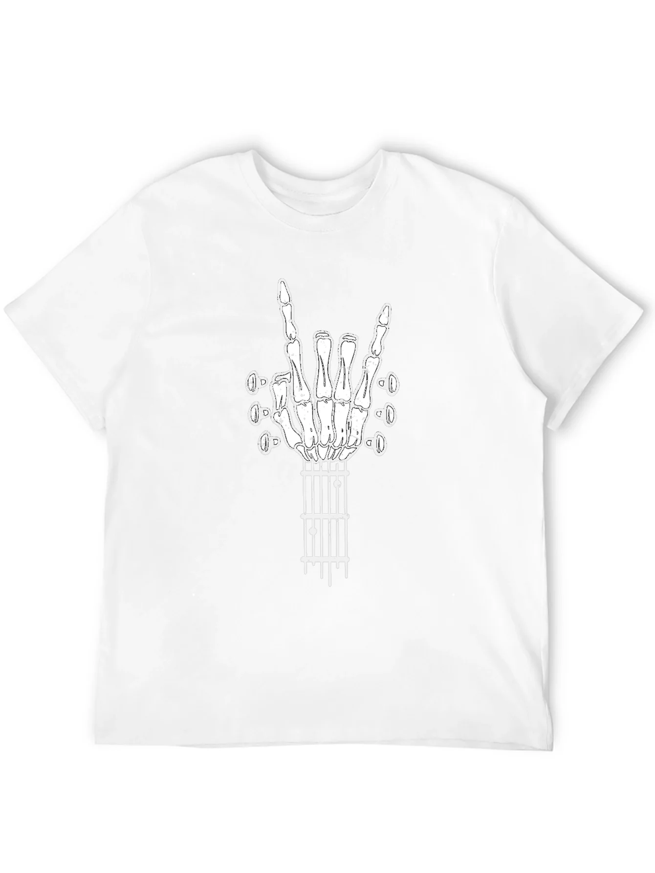 Rebbecca Rock On Guitar Skeleton Hand T-Shirt