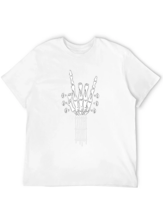 Rebbecca Rock On Guitar Skeleton Hand T-Shirt