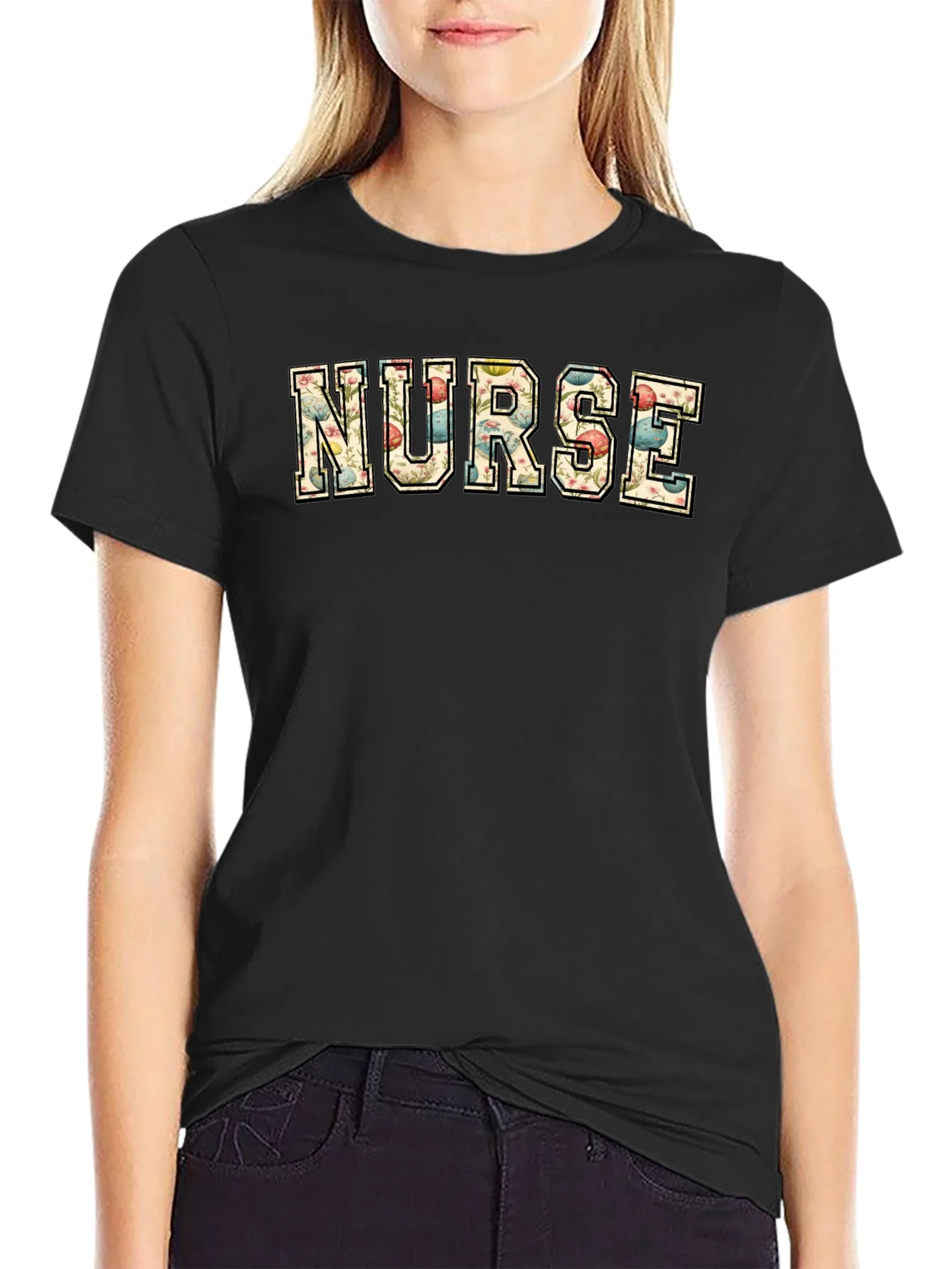 Rebbecca Floral Nurse T-Shirt - Stylish Comfort