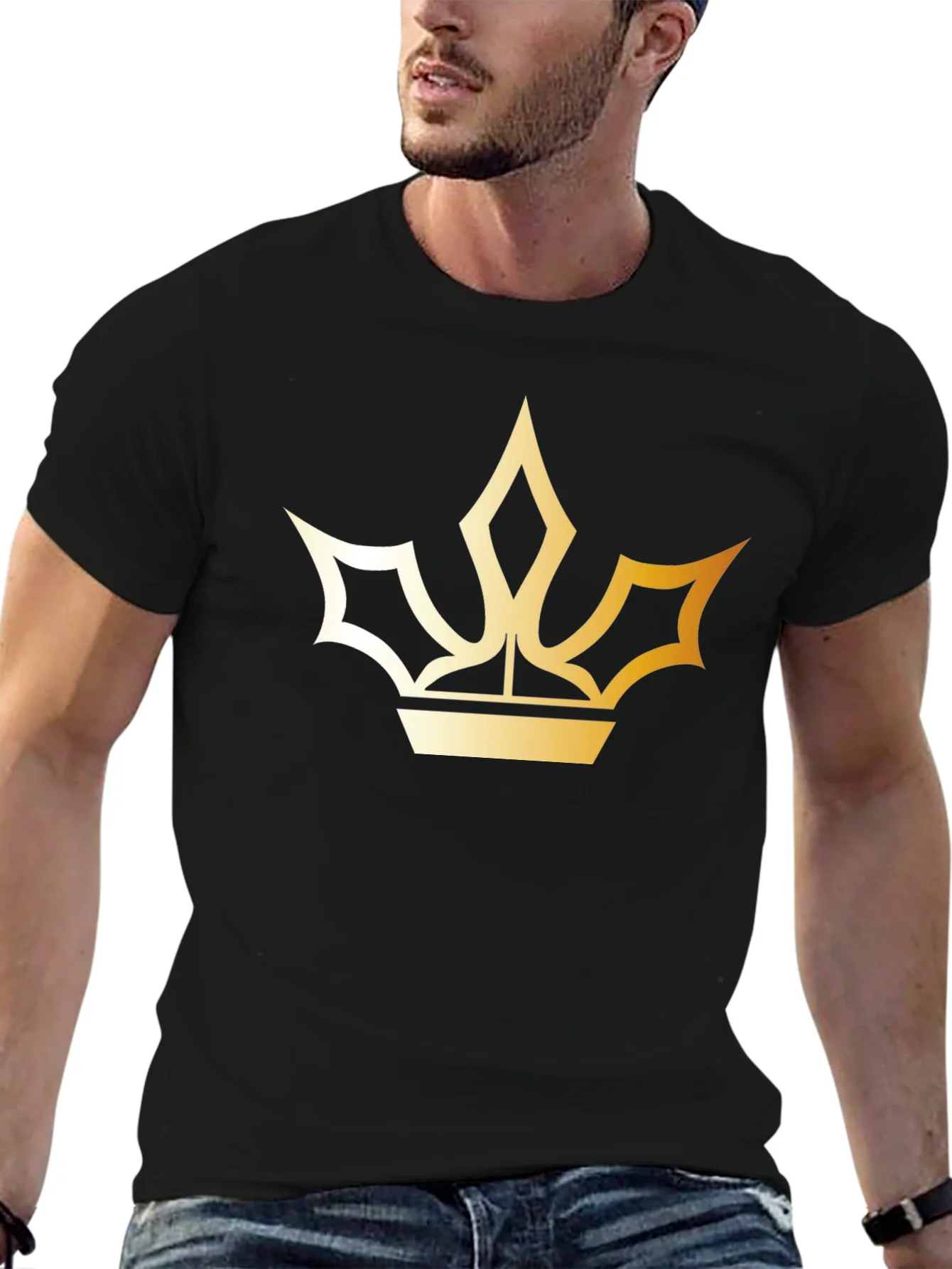 Rebbecca Golden Crown Graphic Black T-Shirt