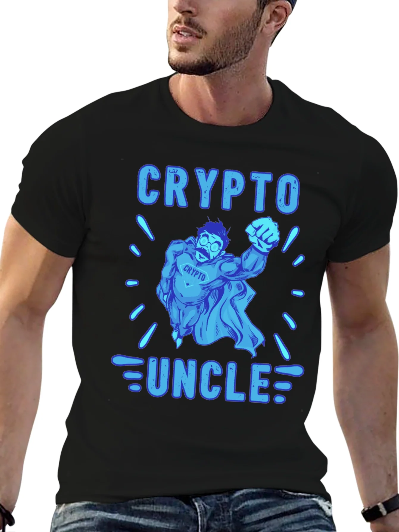 Camiseta Crypto Uncle - Dise?o Divertido
