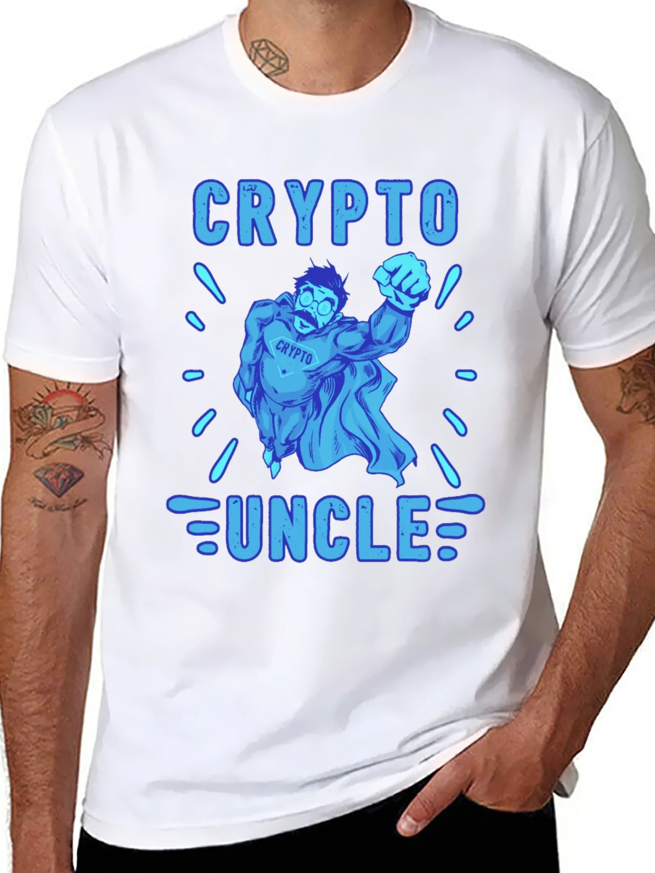 Camiseta Crypto Uncle - Dise?o Divertido