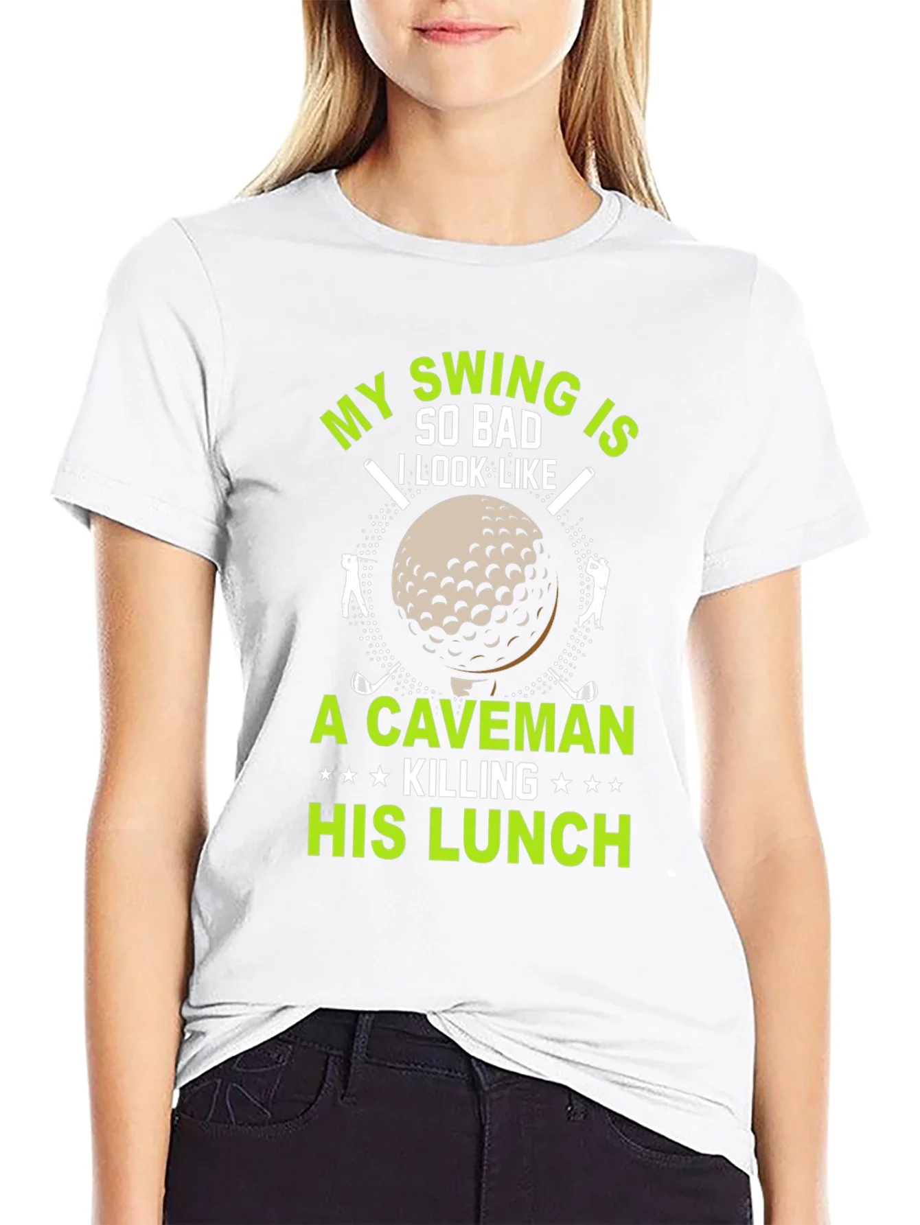 Rebbecca Funny Golf T-Shirt: My Swing is So Bad