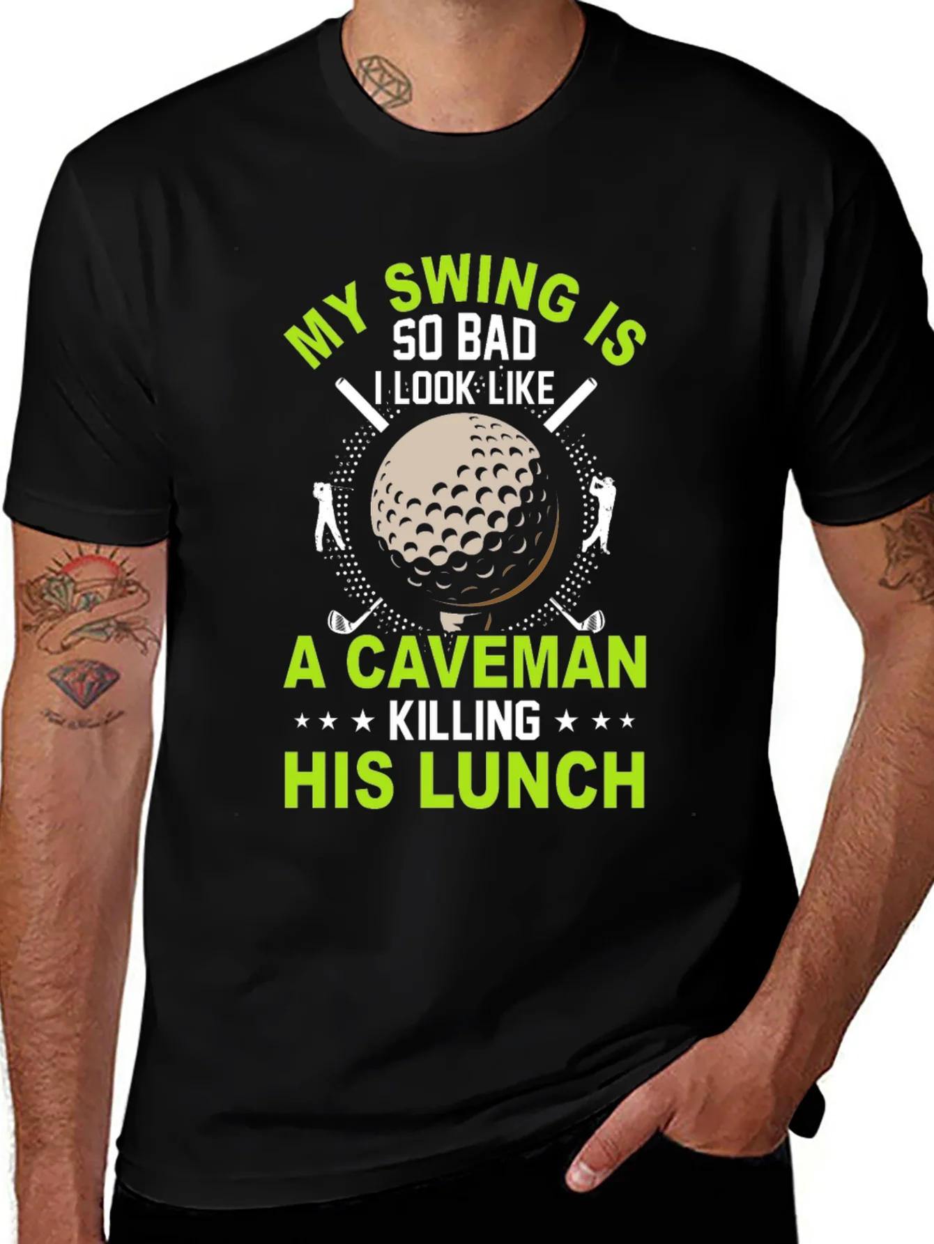 Rebbecca Funny Golf T-Shirt: My Swing is So Bad