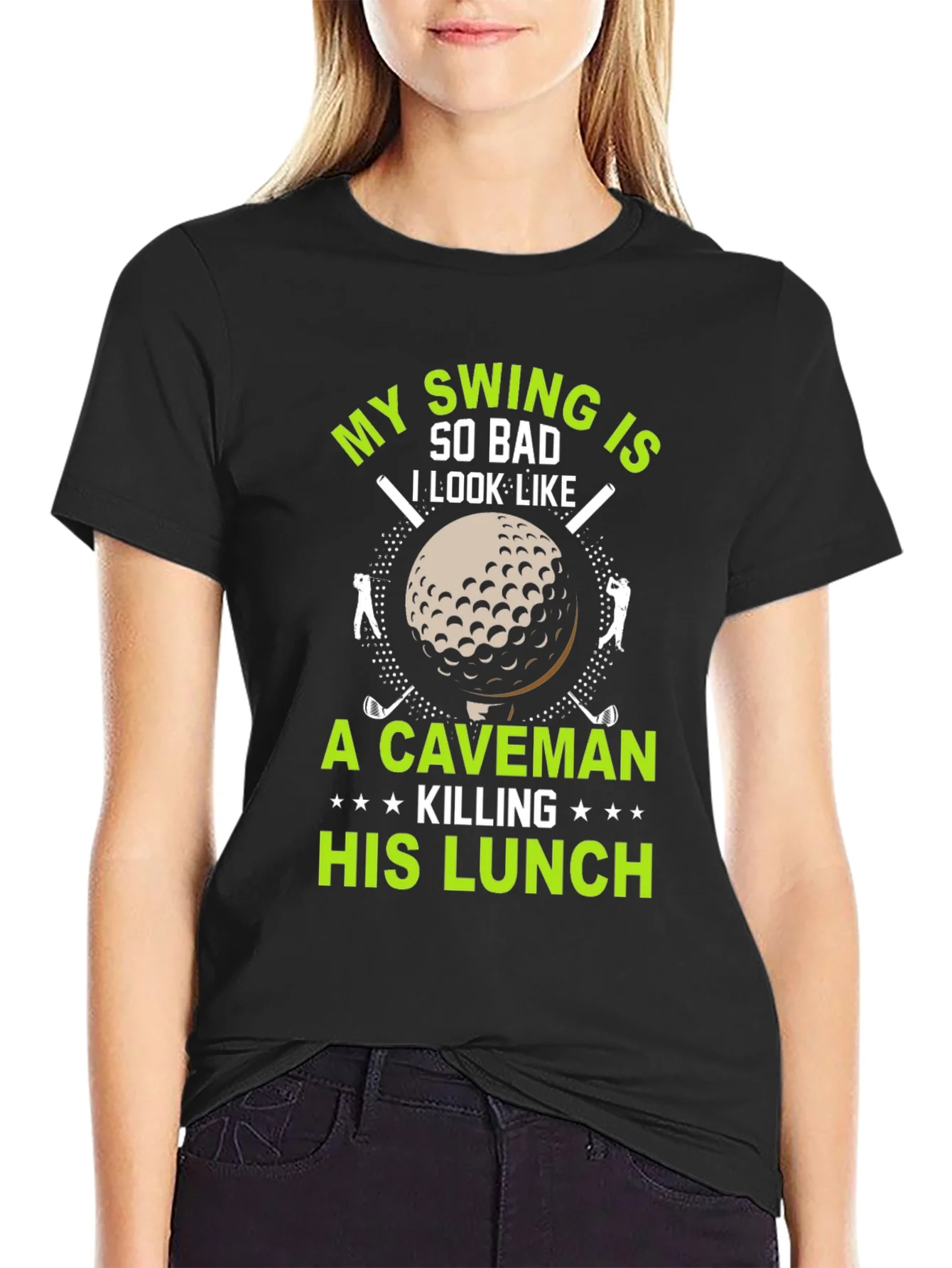 Rebbecca Funny Golf T-Shirt: My Swing is So Bad