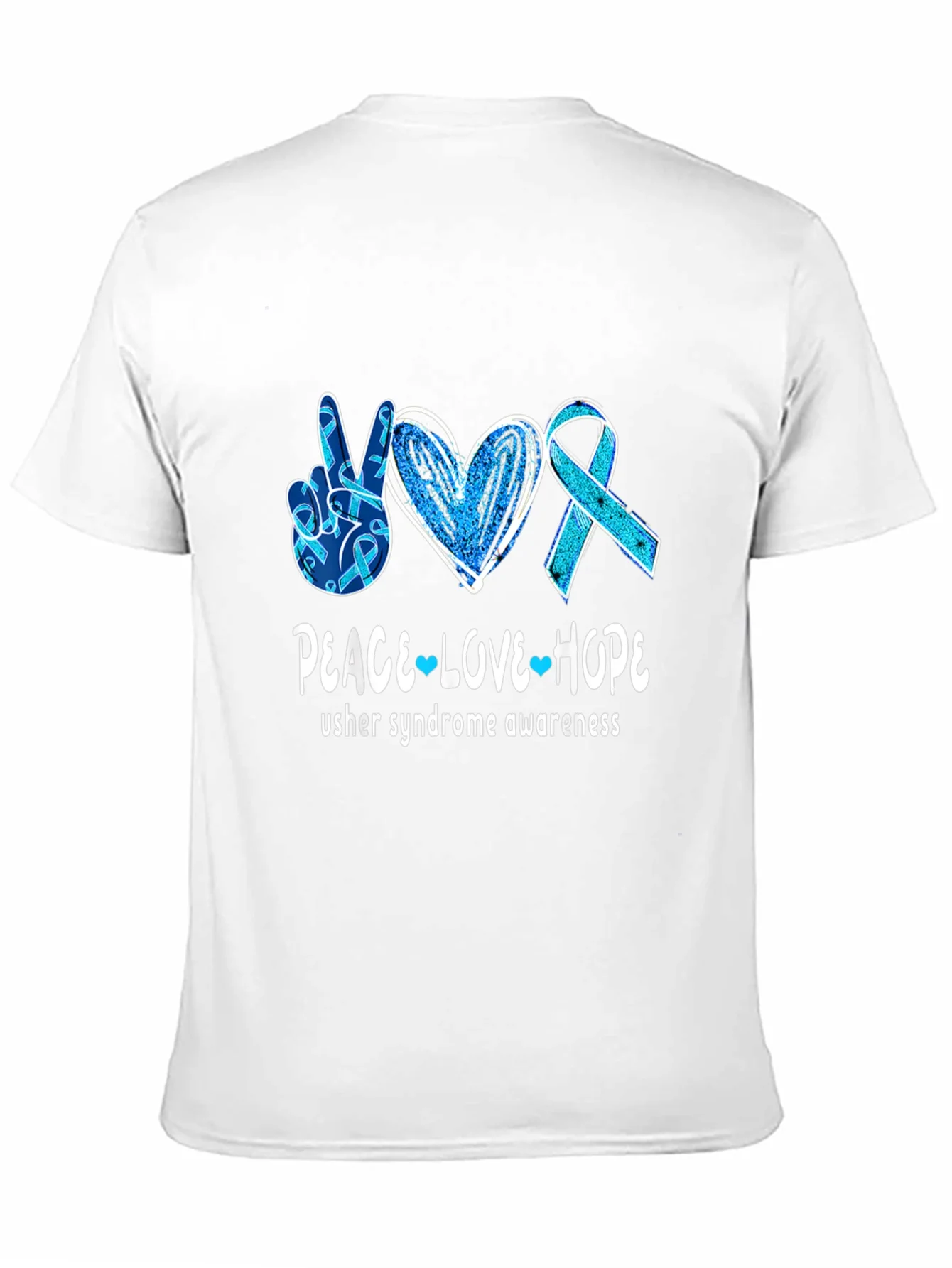 Rebbecca Usher Syndrome Awareness Peace Love Hope T-Shirt
