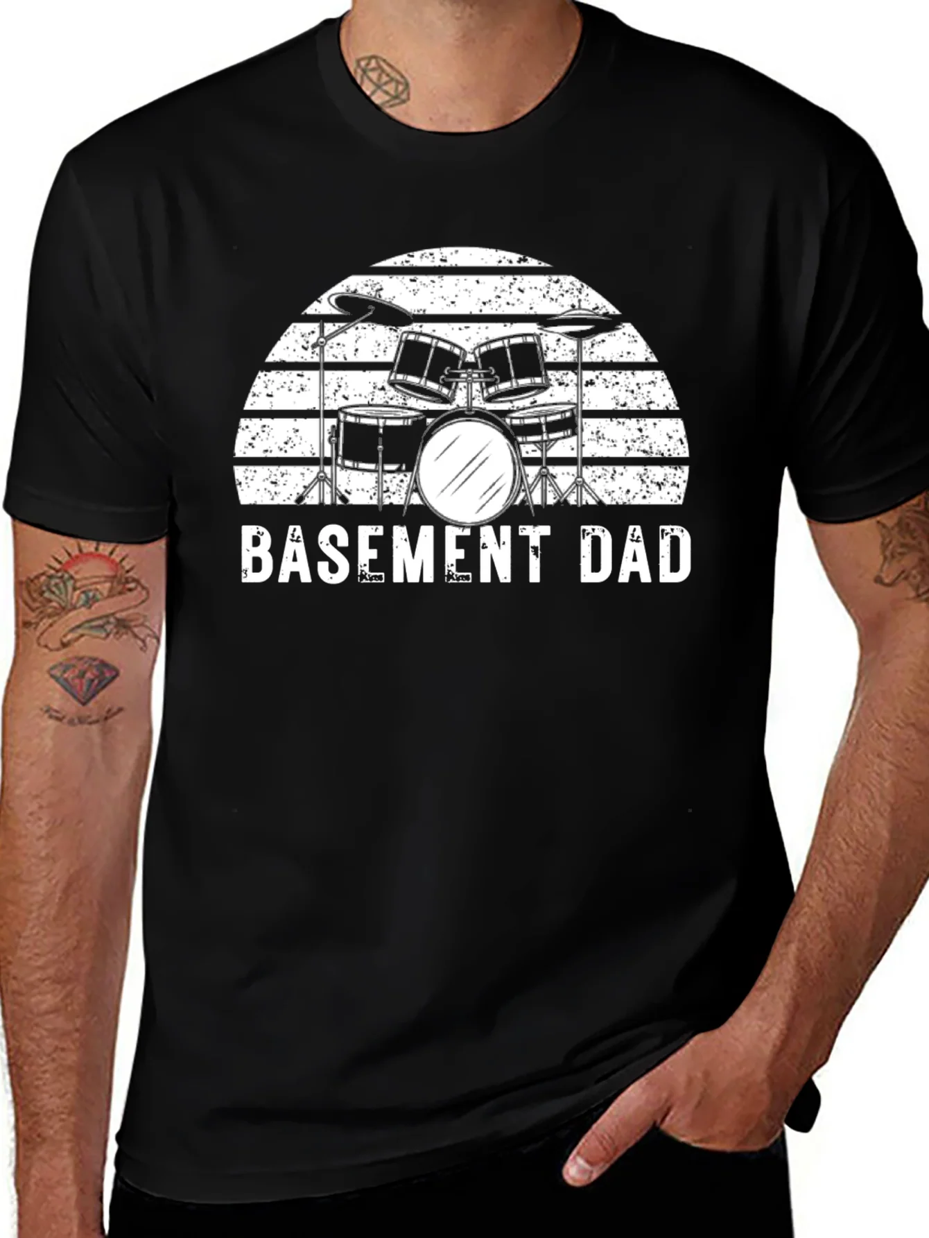 Rebbecca Basement Dad Drum Set T-Shirt