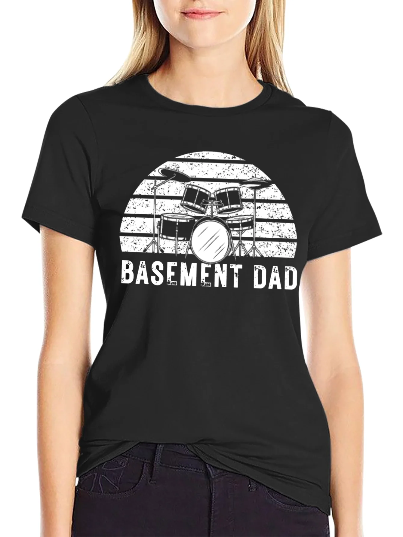 Rebbecca Basement Dad Drum Set T-Shirt