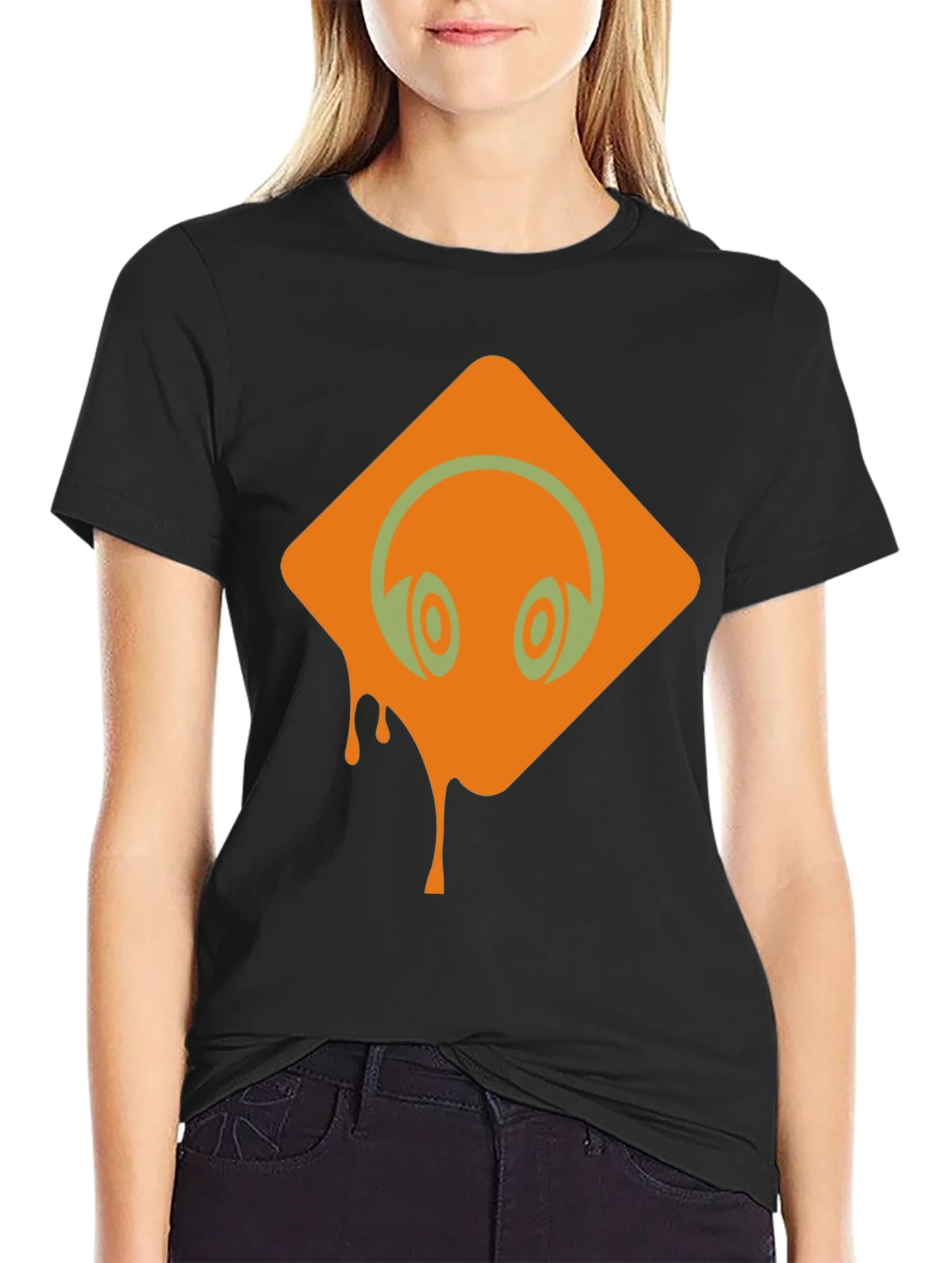 Rebbecca Headphones Graphic Black T-Shirt