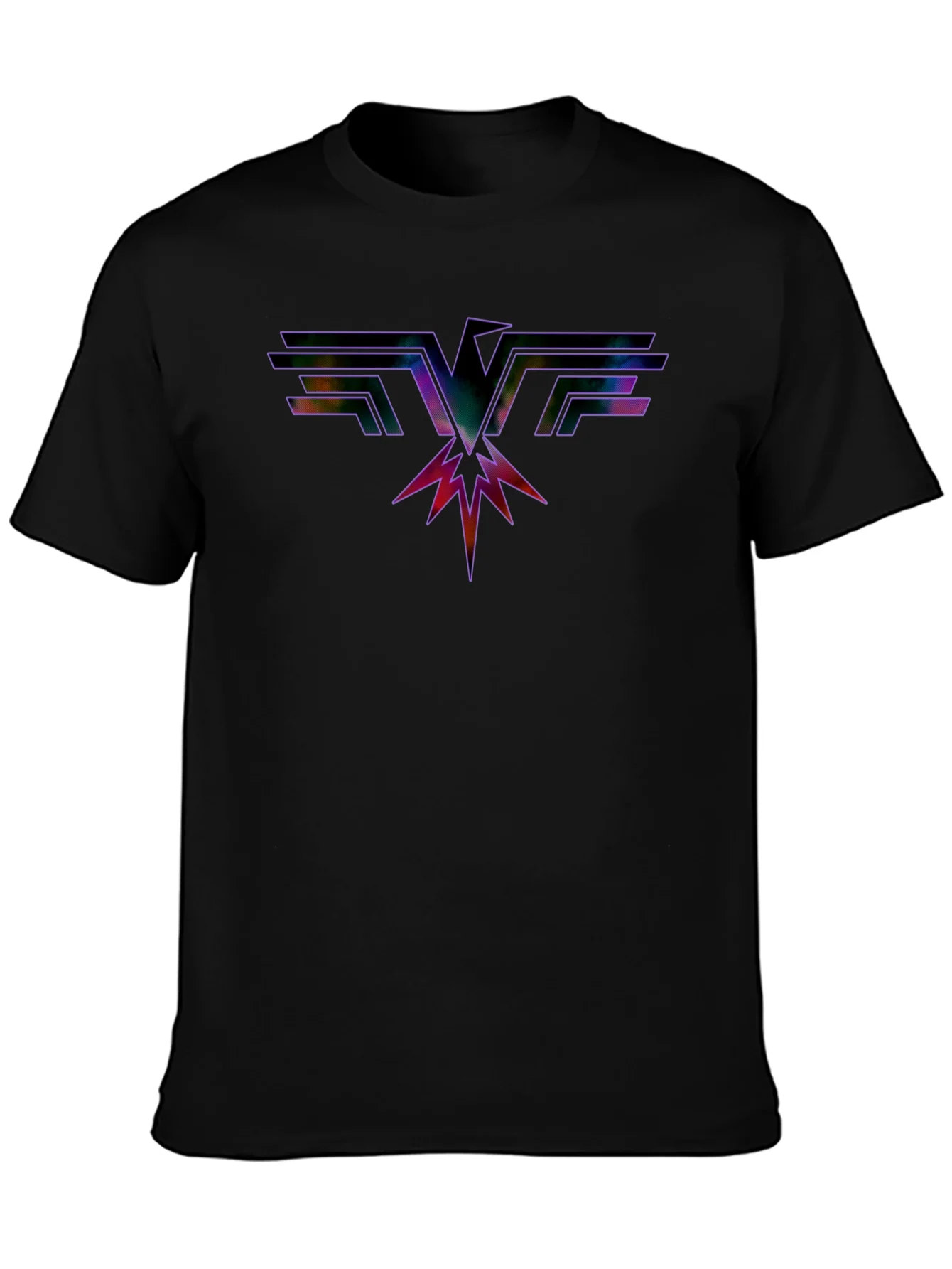 Rebbecca Retro Rock Eagle Graphic Black T-Shirt