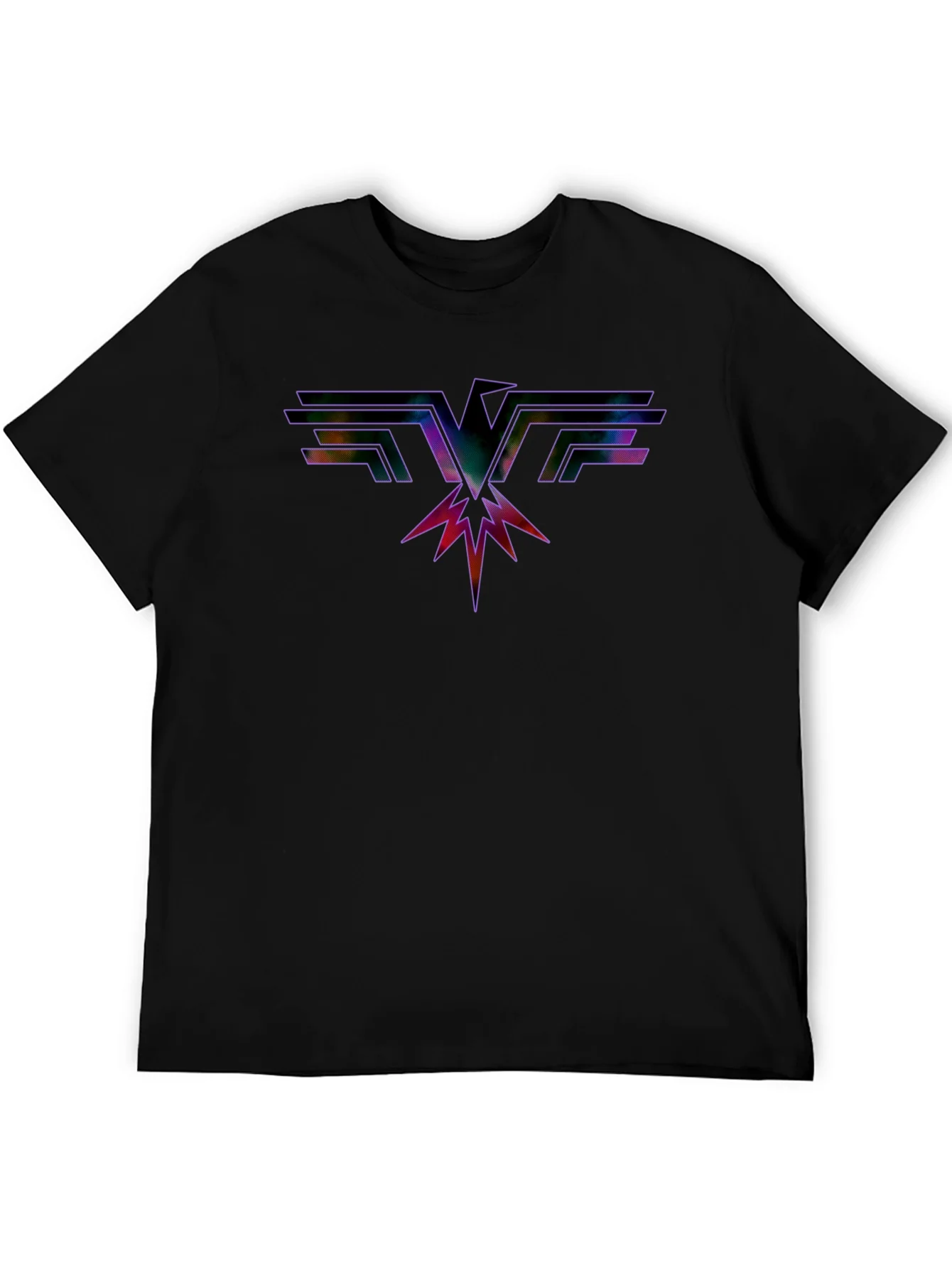 Rebbecca Retro Rock Eagle Graphic Black T-Shirt