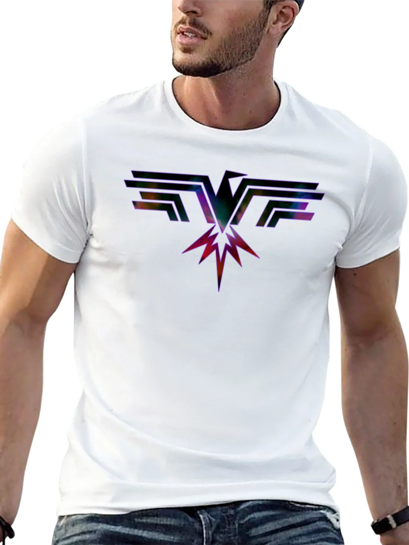 Rebbecca Retro Rock Eagle Graphic Black T-Shirt