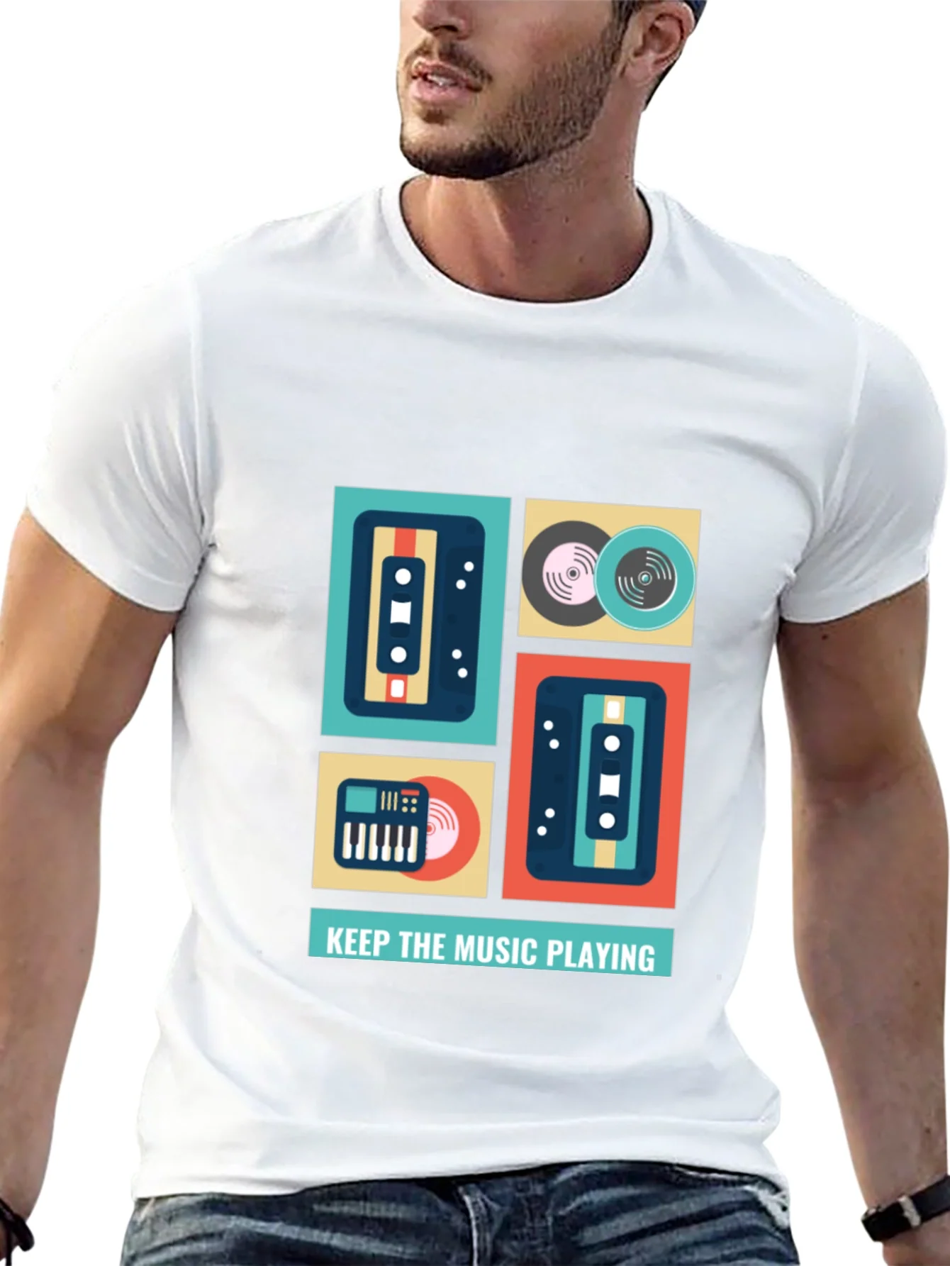 Rebbecca Keep the Music Playing Graphic T-Shirt