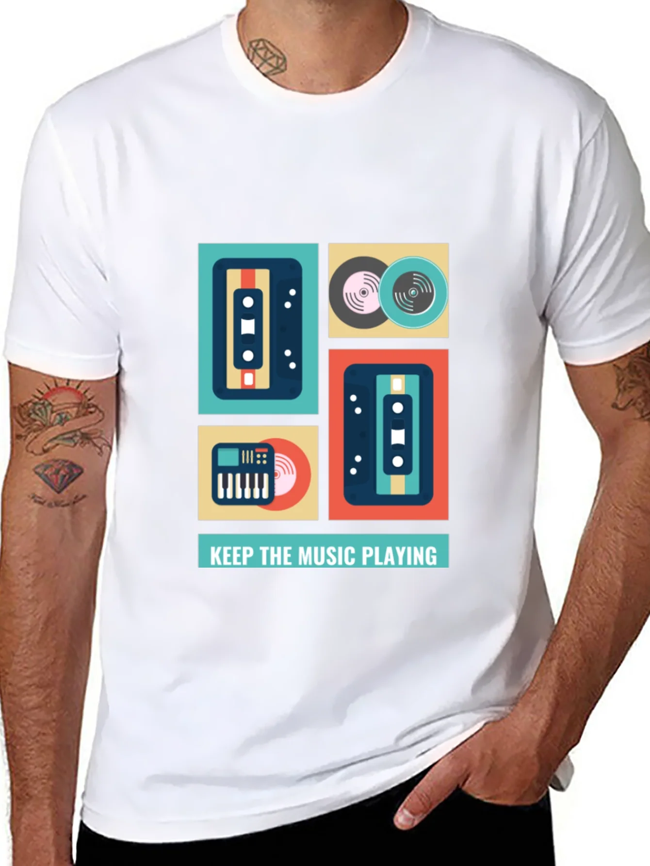 Rebbecca Keep the Music Playing Graphic T-Shirt