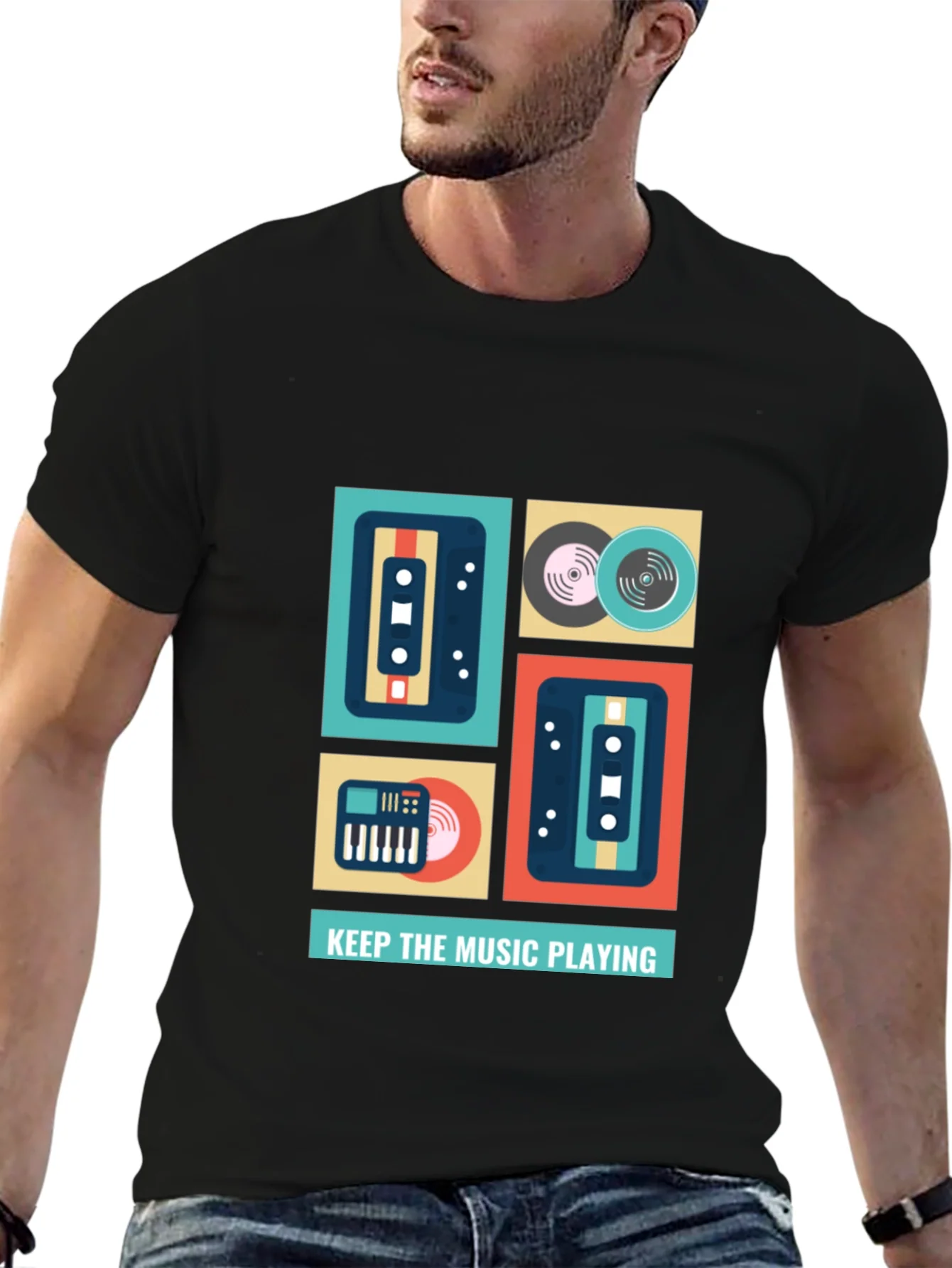 Rebbecca Keep the Music Playing Graphic T-Shirt
