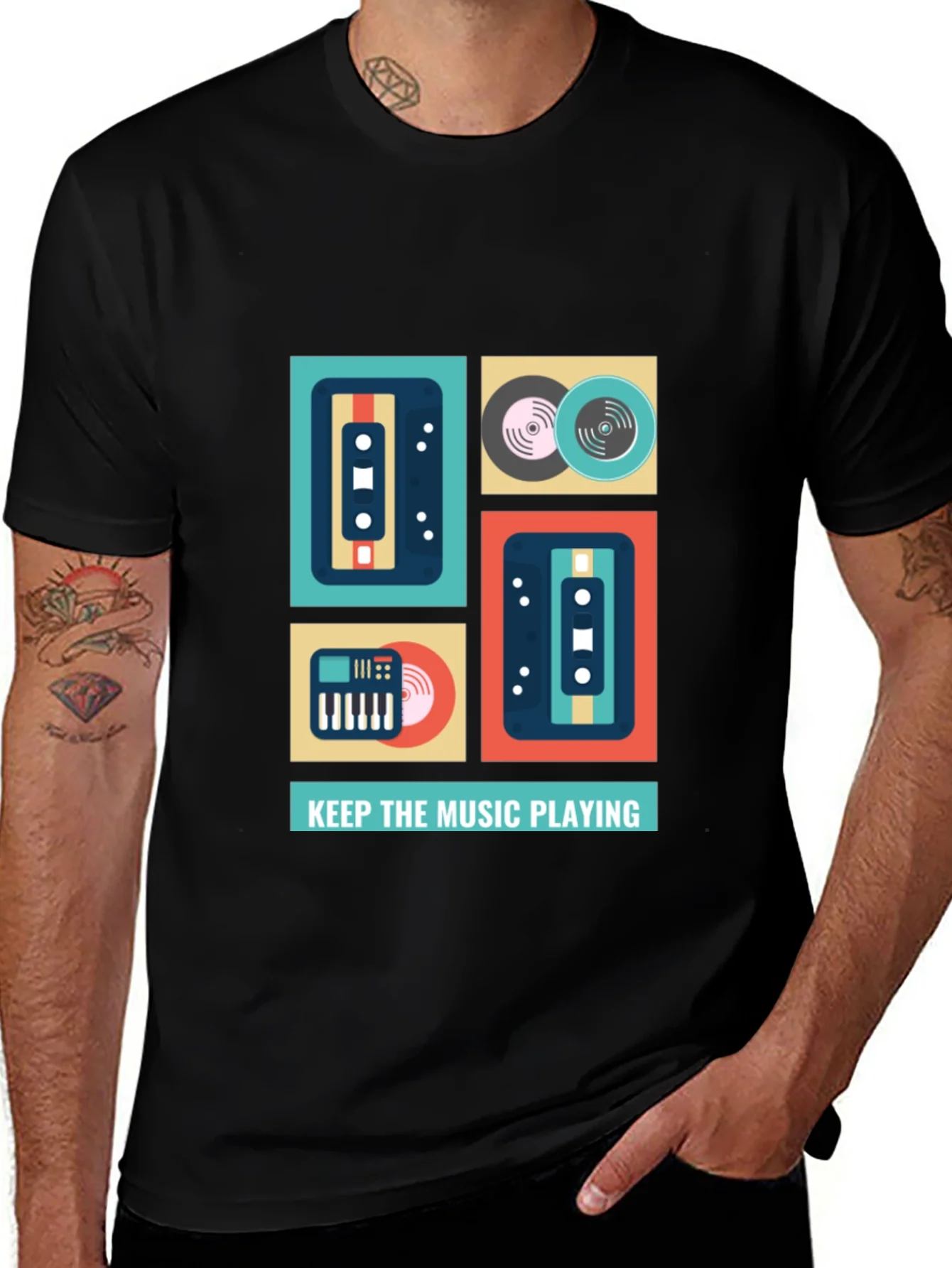 Rebbecca Keep the Music Playing Graphic T-Shirt