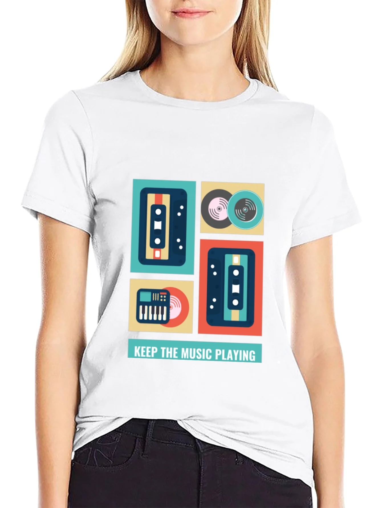 Rebbecca Keep the Music Playing Graphic T-Shirt